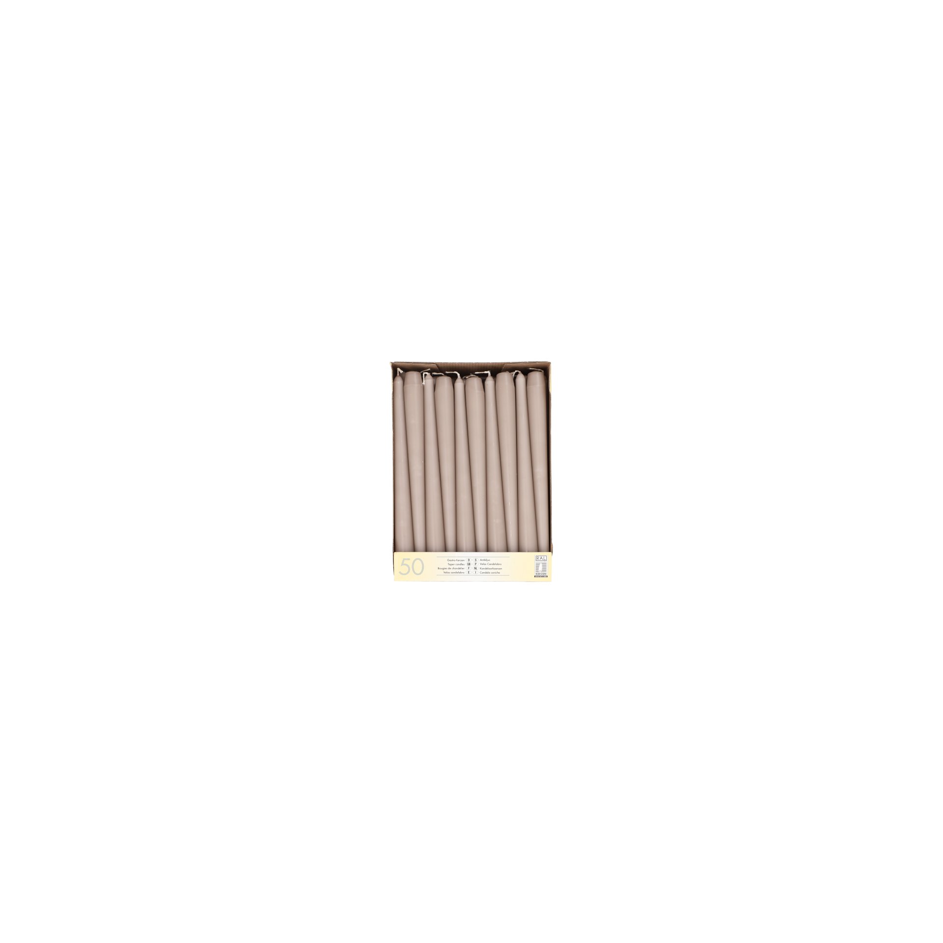 Leuchterkerzen Ø 2,2 cm · 25 cm greige Leuchterkerzen Ø 2,2 cm · 25 cm greige