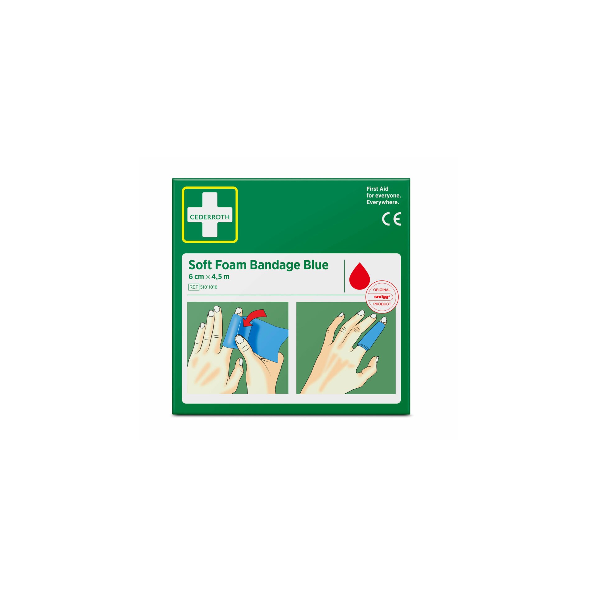 "Cederroth" Soft Foam Bandage 4,5 m x 6 cm blau , Refill "Cederroth" Soft Foam Bandage 4,5 m x 6 cm blau , Refill