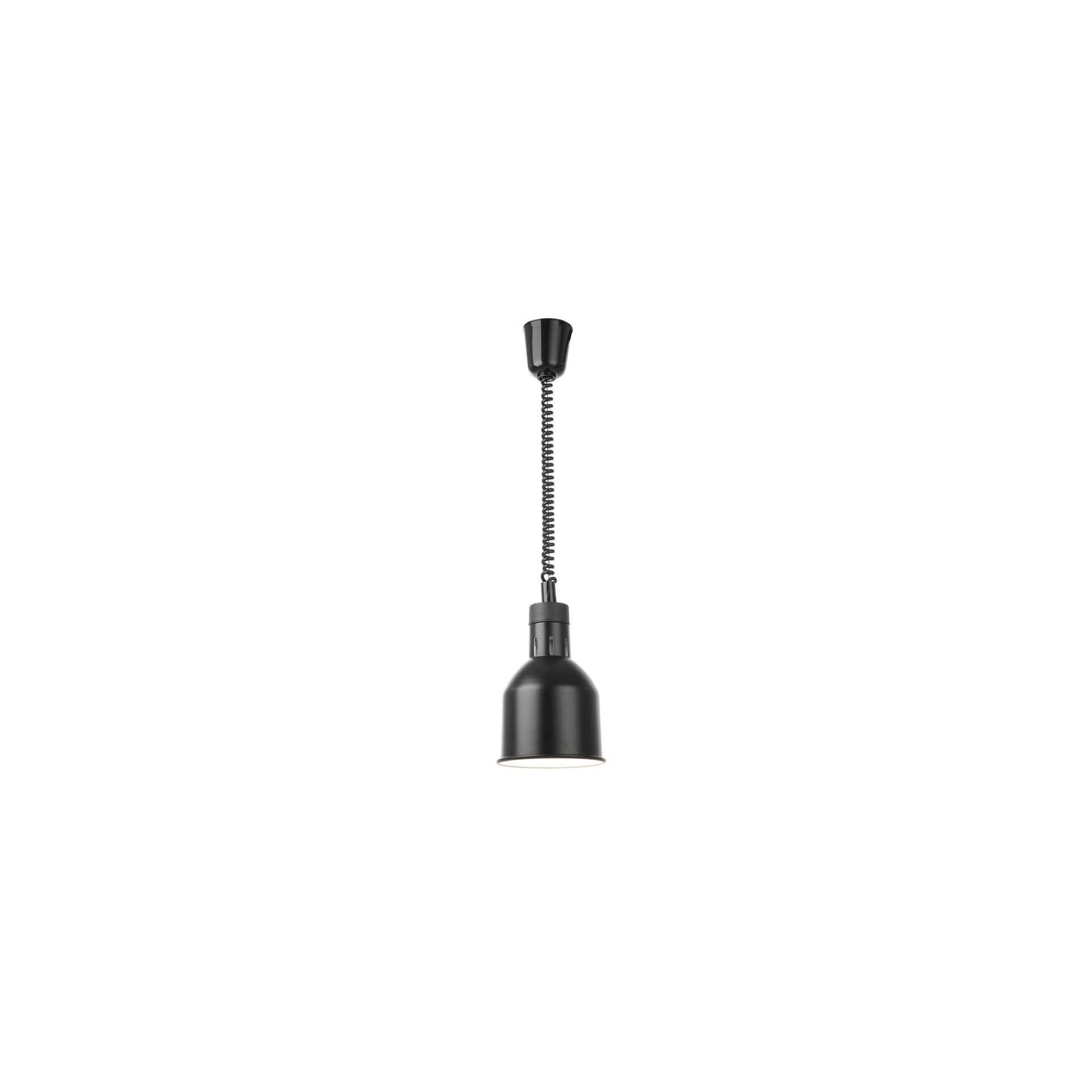 Höhenverstellbare Wärmelampe, zylinderförmig, Schwarz, 230V/250W, ⌀175x(H)250mm Höhenverstellbare Wärmelampe, zylinderförmig, Schwarz, 230V/250W, ⌀175x(H)250mm
