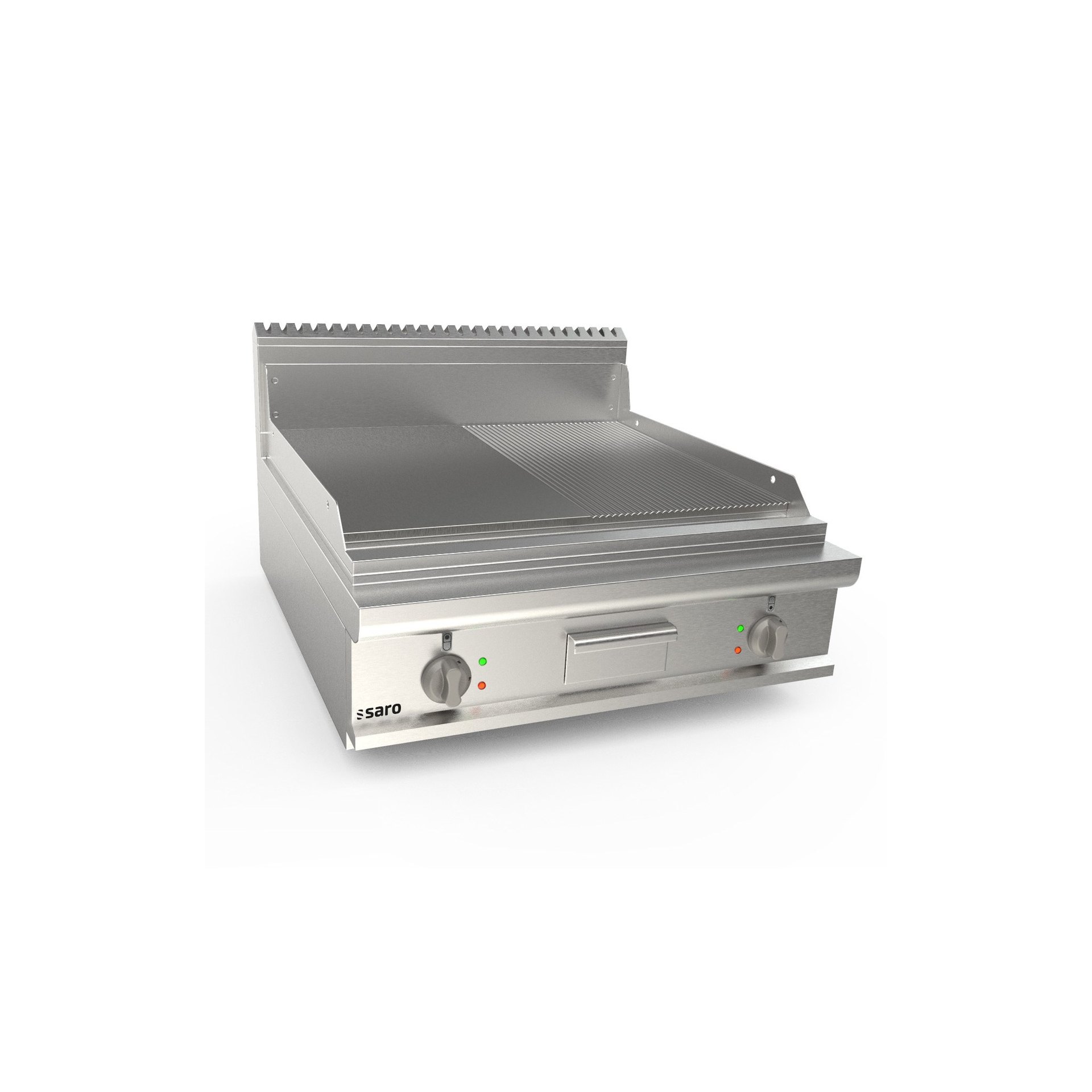 Elektrogriddleplatte 800 mm breit Tisch 1/2+1/2 Modell LQ / FTE4BBM Elektrogriddleplatte 800 mm breit Tisch 1/2+1/2 Modell LQ / FTE4BBM