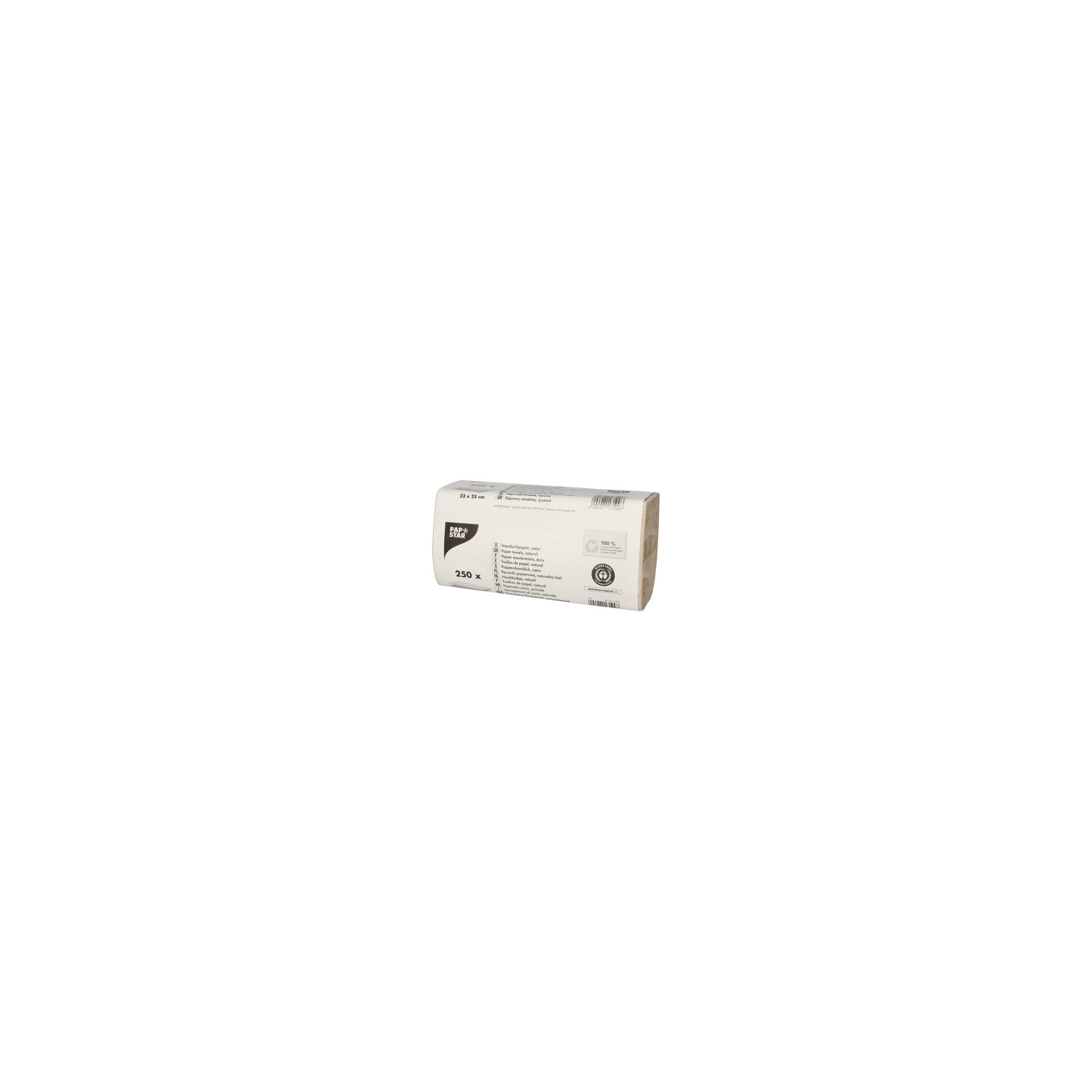 Blatt Handtuchpapier V-Falz 23 cm x 25 cm natur Zick Zack, 1-lagig Blatt Handtuchpapier V-Falz 23 cm x 25 cm natur Zick Zack, 1-lagig