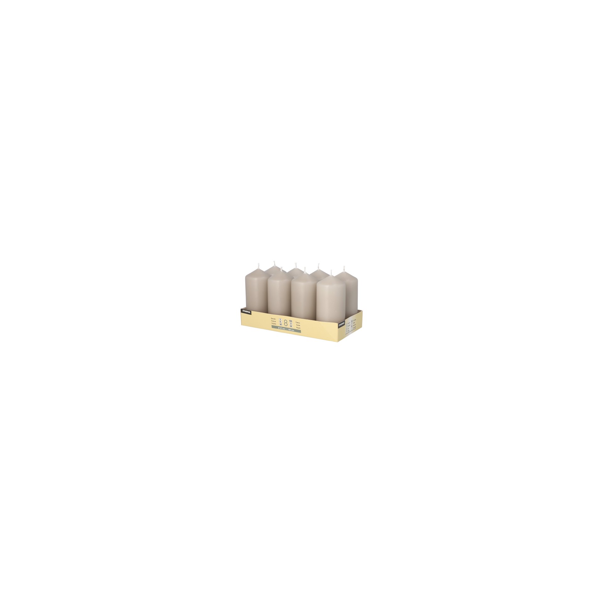 Stumpenkerzen Ø 47 mm · 100 mm greige