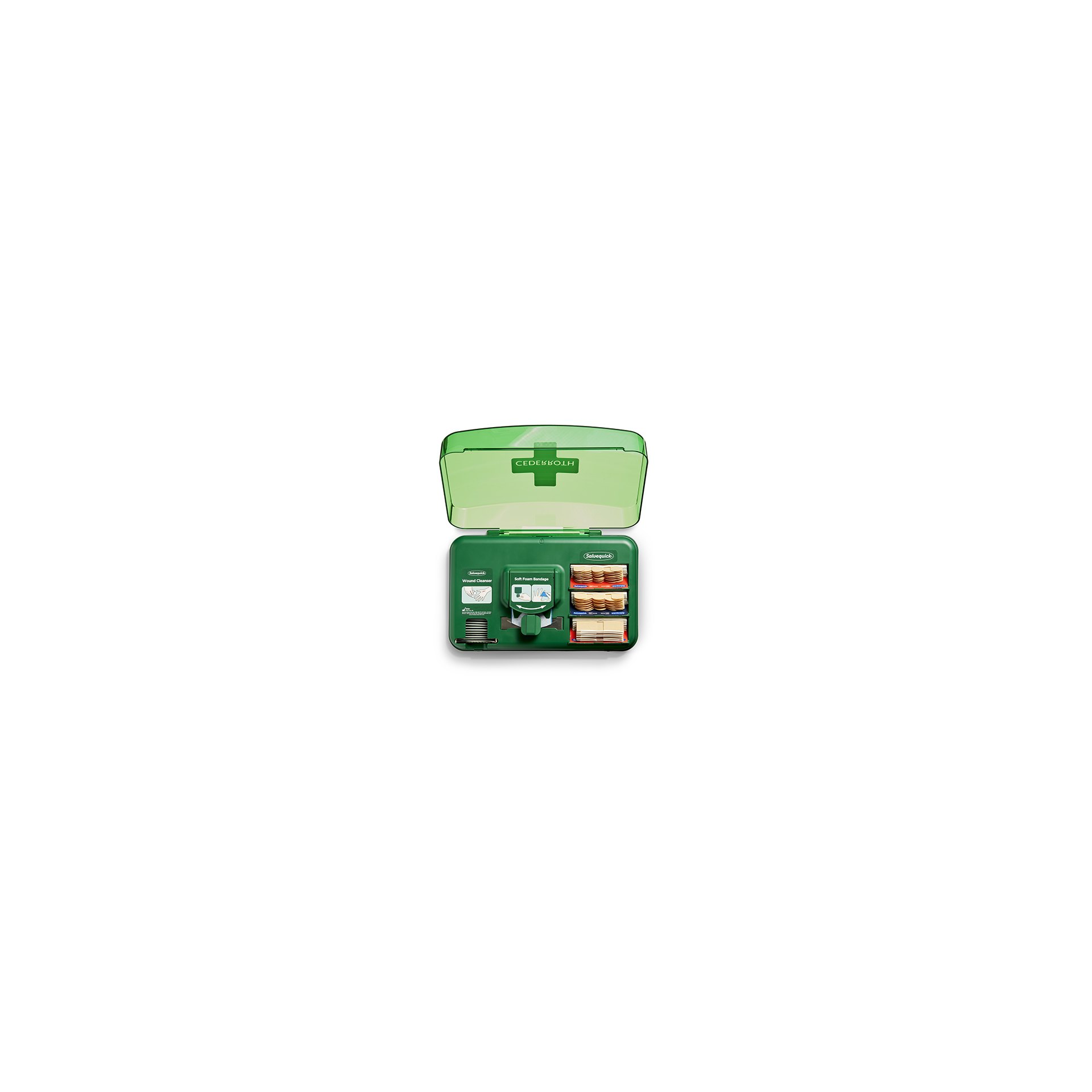 "Cederroth" Wound Care Dispenser, Pflasterspender 20,3 cm x 30,6 cm x 15,5 cm grün "Cederroth" Wound Care Dispenser, Pflasterspender 20,3 cm x 30,6 cm x 15,5 cm grün