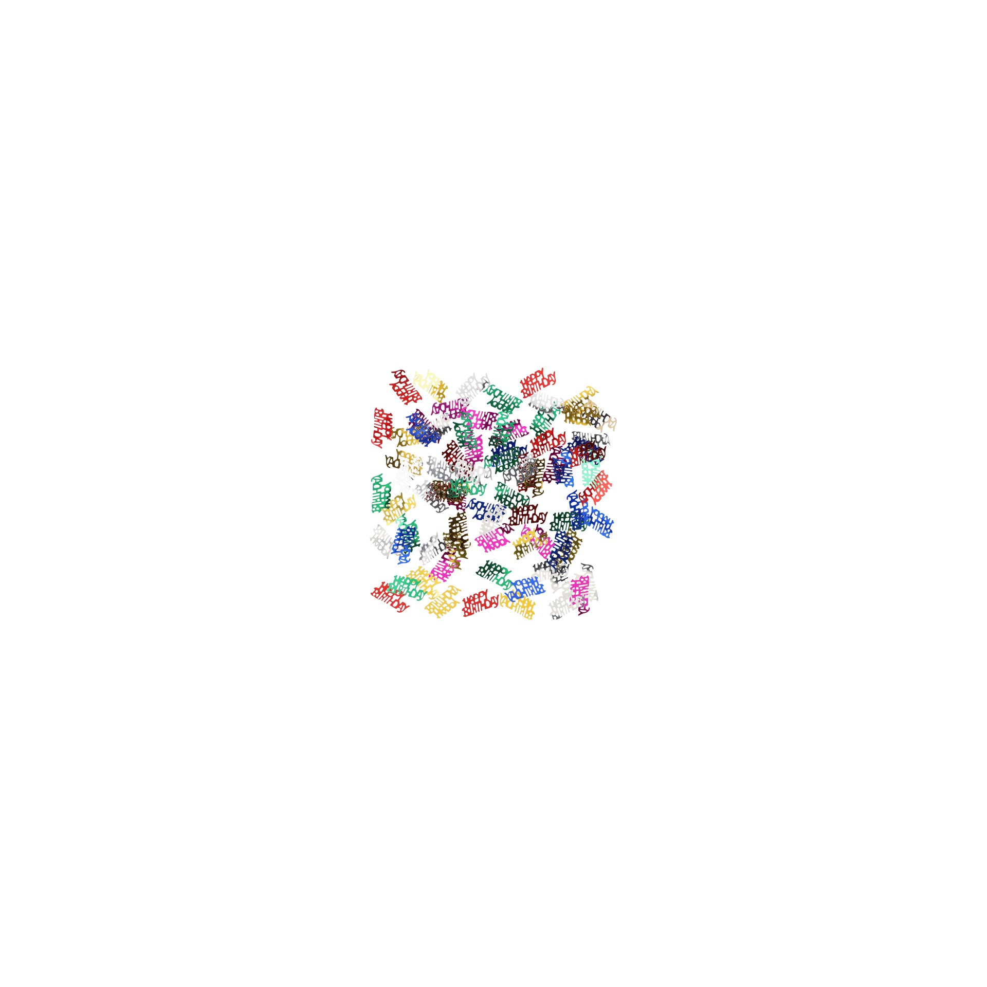 Deko-Streuschmuck, Folie farbig sortiert "Happy Birthday" 15 gr.