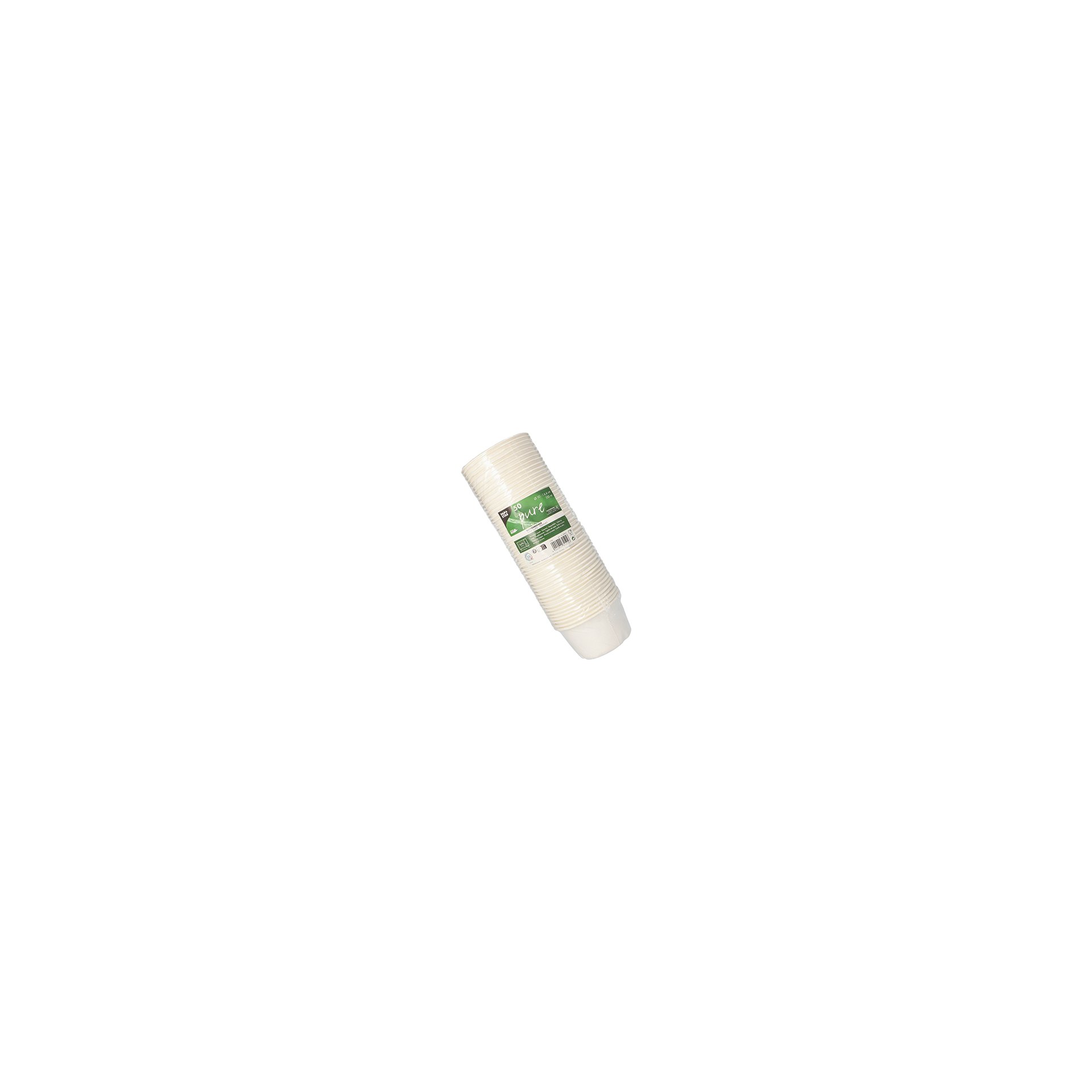 Suppenbecher, Zuckerrohr "pure" 350 ml Ø 10 cm · 6,4 cm weiss