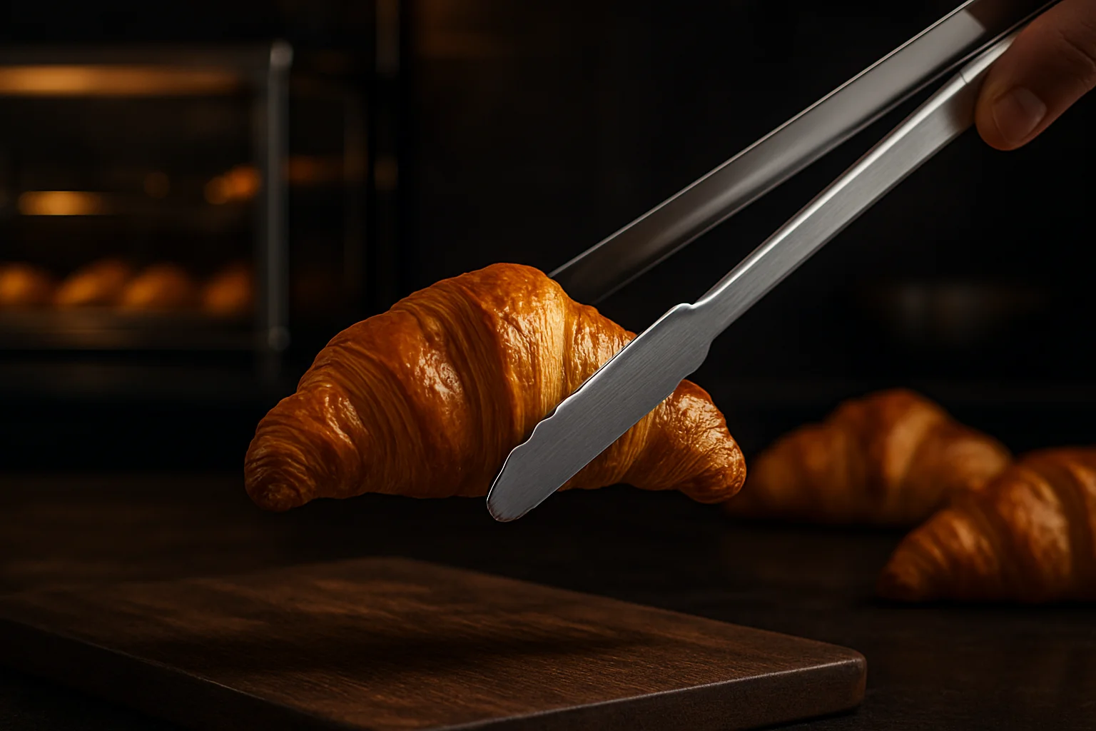 Gebäckzange zum Servieren von Croissants und feinem Gebäck