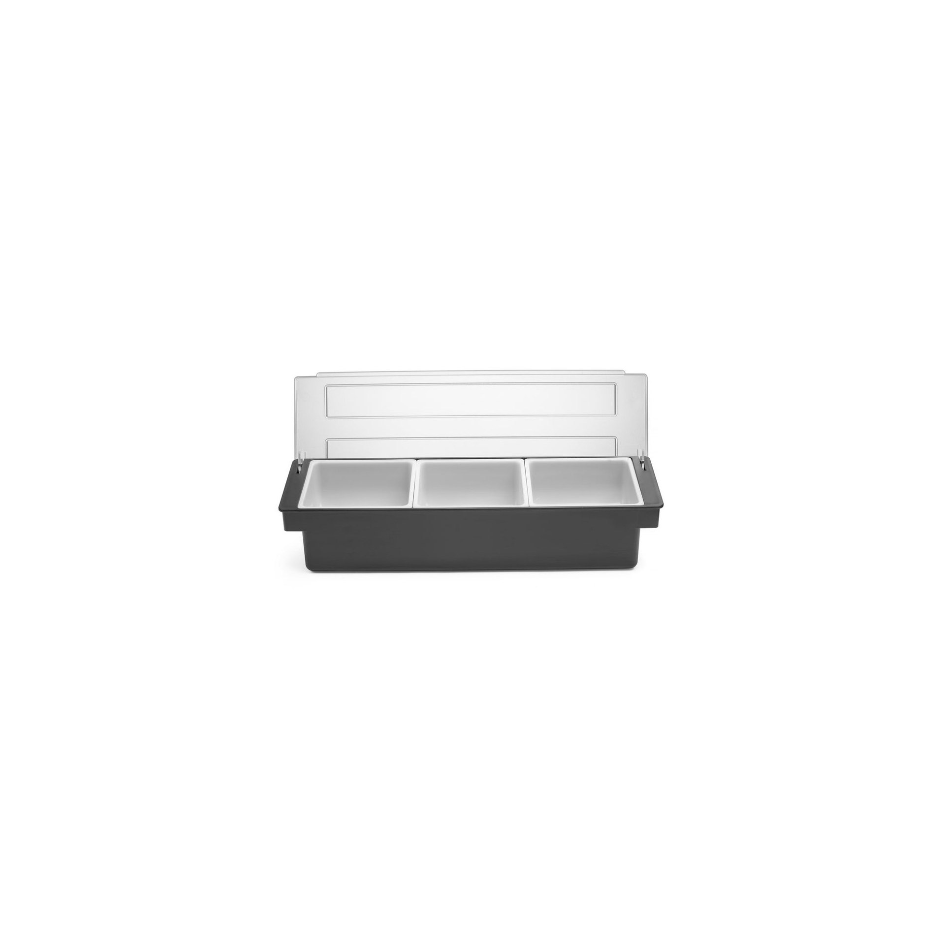 Zutatenbehälter – 3 Fächer, BarUp, Schwarz, 480x150x(H)100mm