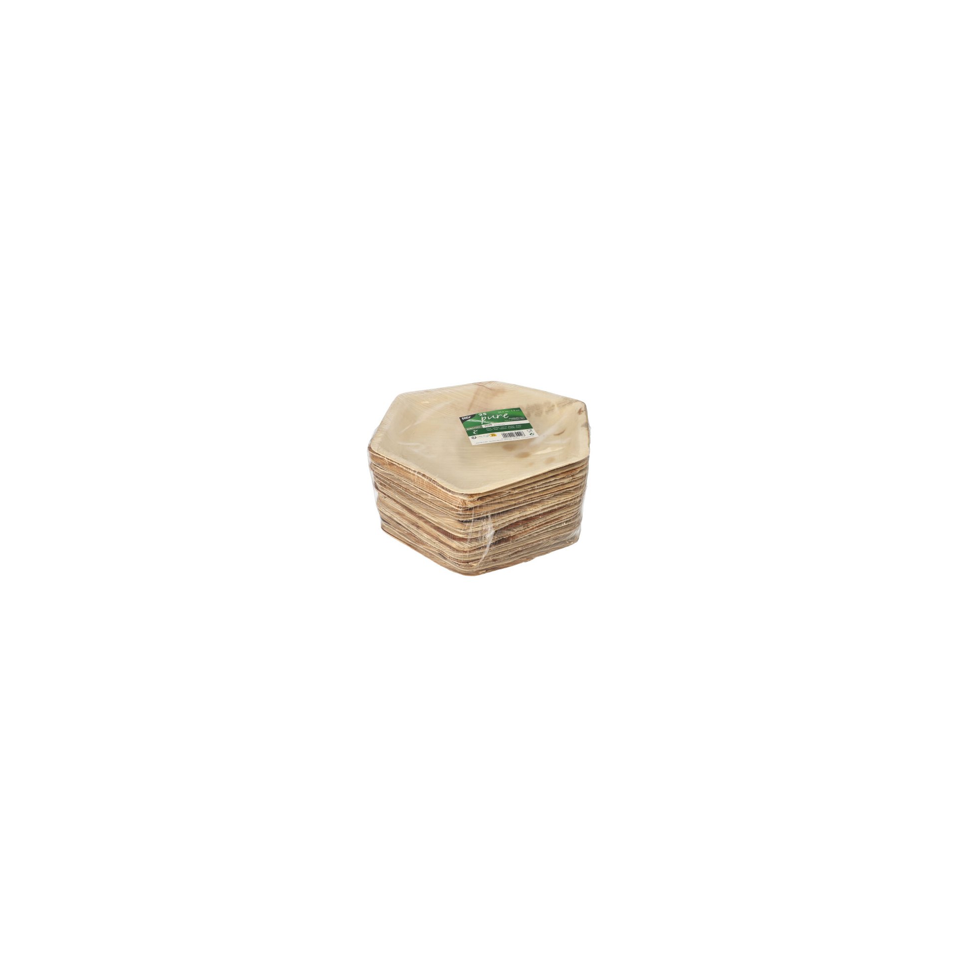 Teller, Palmblatt "pure" 6-eckig 23,5 cm x 3 cm