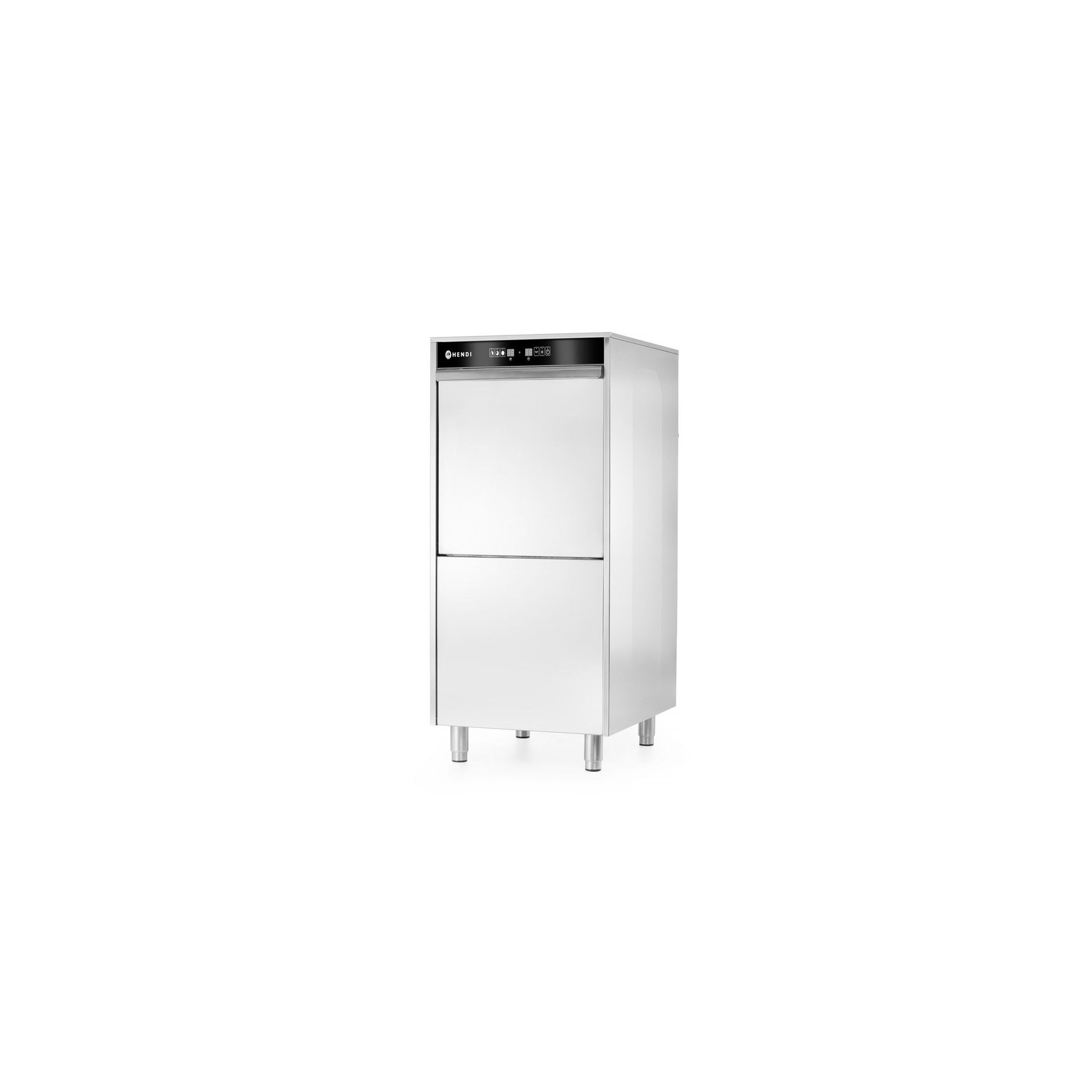 Geschirrspüler 50x60 für Tabletts und Töpfe – elektronisch gesteuert, mit Waschmitteldosiersystem und Ablaufpumpe, 400V/7100W, 595x777x(H)1335mm