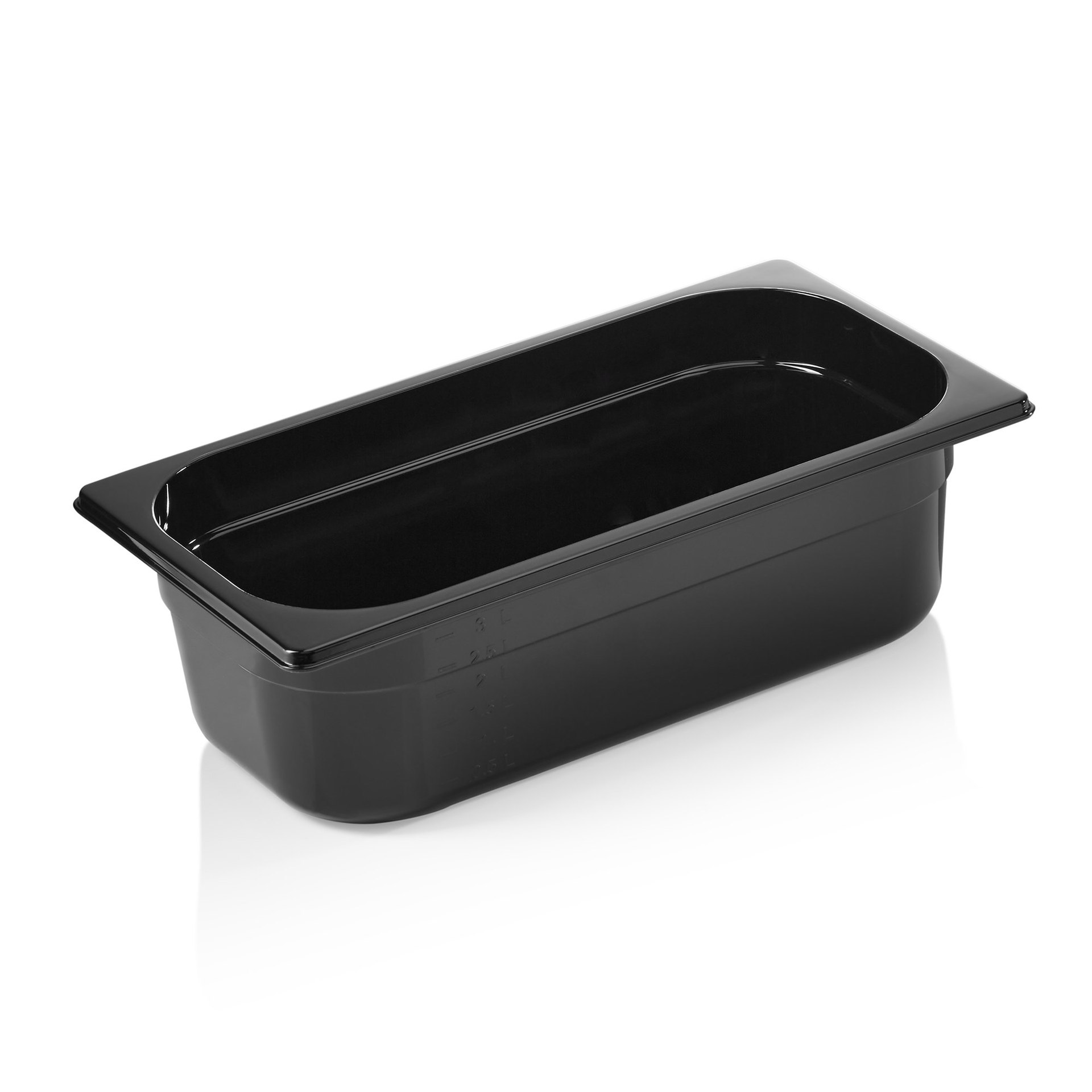 GN Behälter GN 96 BLACK 1/3-100 mm, schwarz, Polycarbonat GN Behälter GN 96 BLACK 1/3-100 mm, schwarz, Polycarbonat