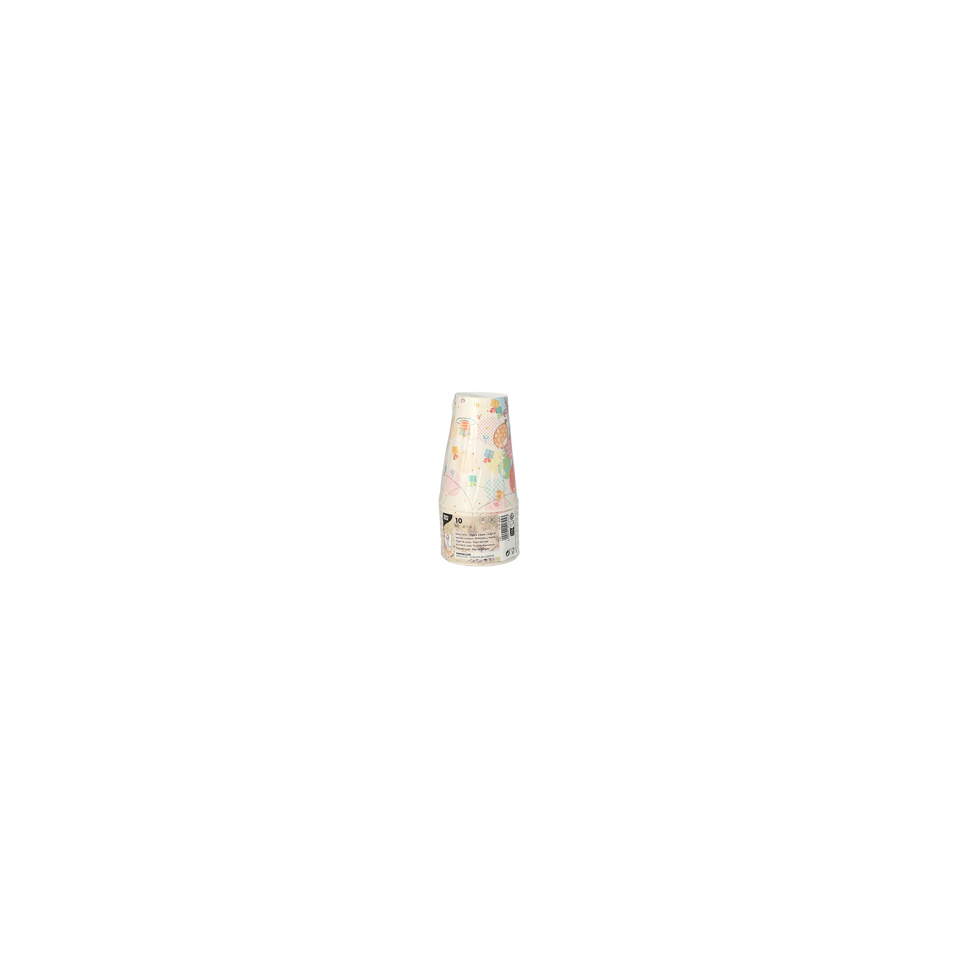 Trinkbecher, Pappe 0,2 l Ø 7 cm · 9,7 cm "Fete" Trinkbecher, Pappe 0,2 l Ø 7 cm · 9,7 cm "Fete"