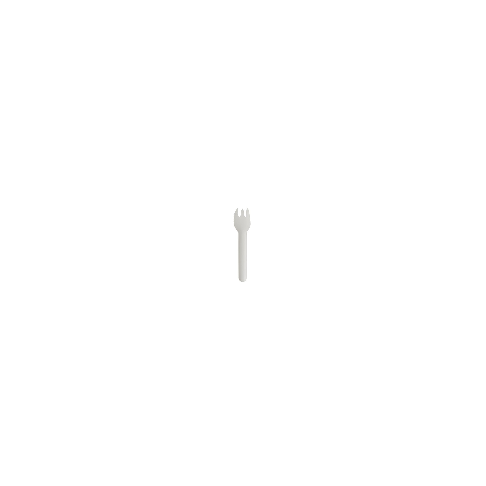 Kuchen- und Snackgabeln, Papier "pure" 12,7 cm weiss mit einseitig gezacktem Rand Kuchen- und Snackgabeln, Papier "pure" 12,7 cm weiss mit einseitig gezacktem Rand