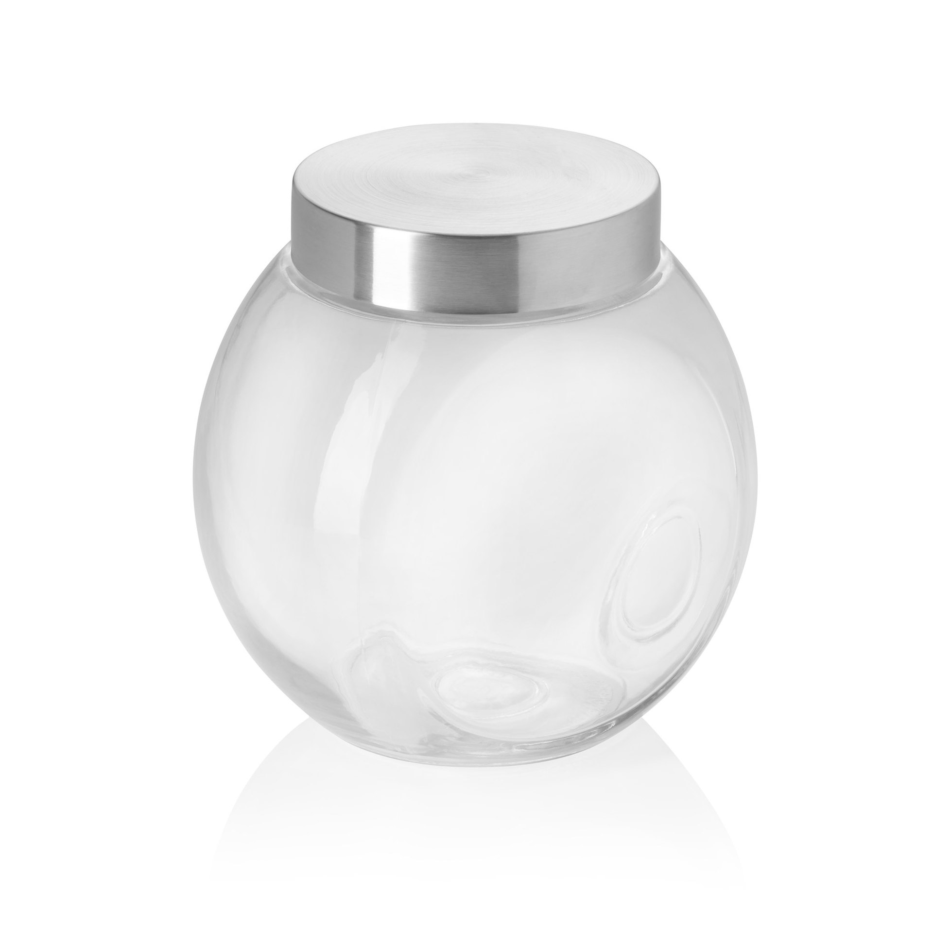 Bonboniere, 1,7 ltr., 18 x 12,5 x 17,5 cm, Glas, Edelstahl