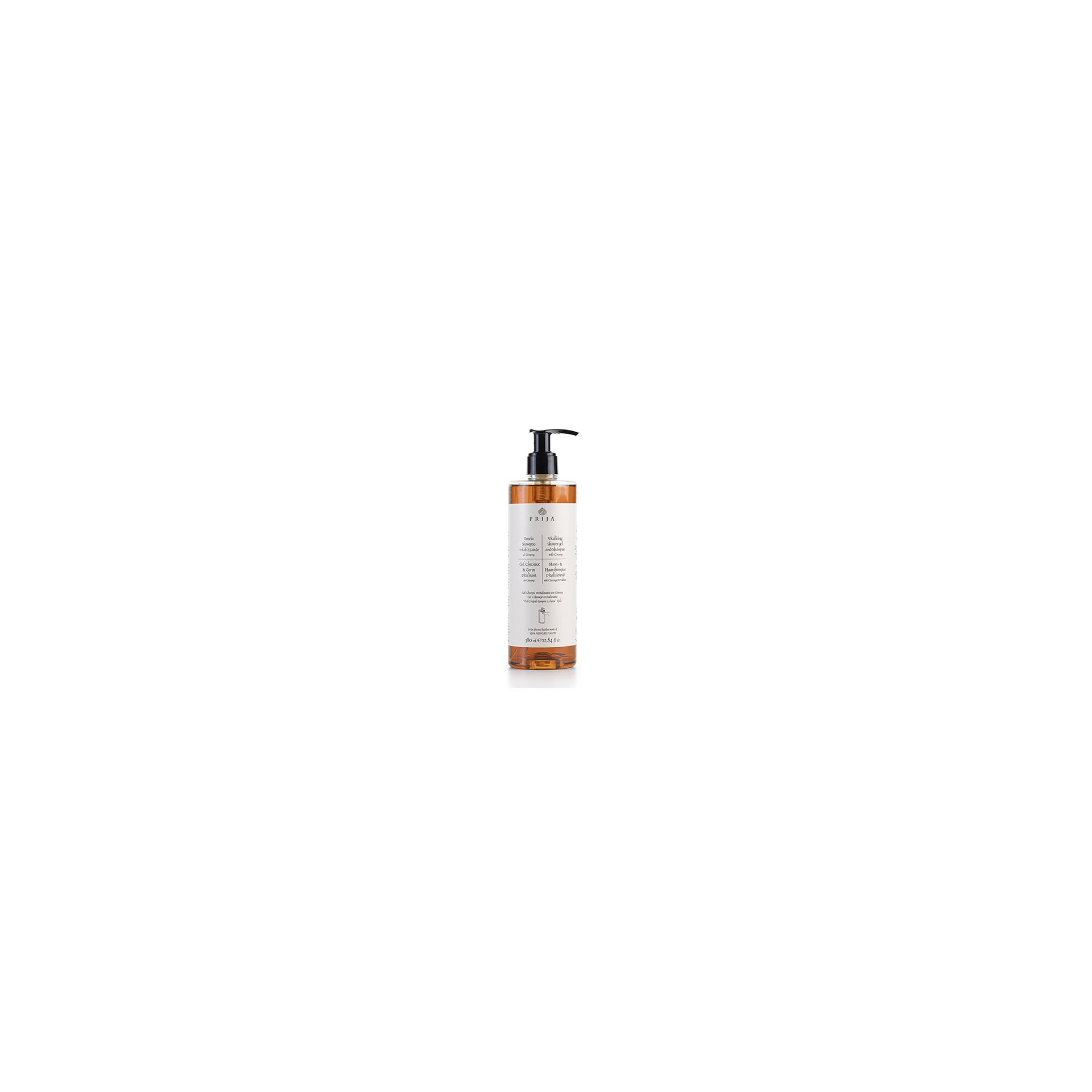 Haut- & Haarshampoo "Prija" 380 ml "vitalisierend" mit Ginseng-Extrakten im Pumpspender