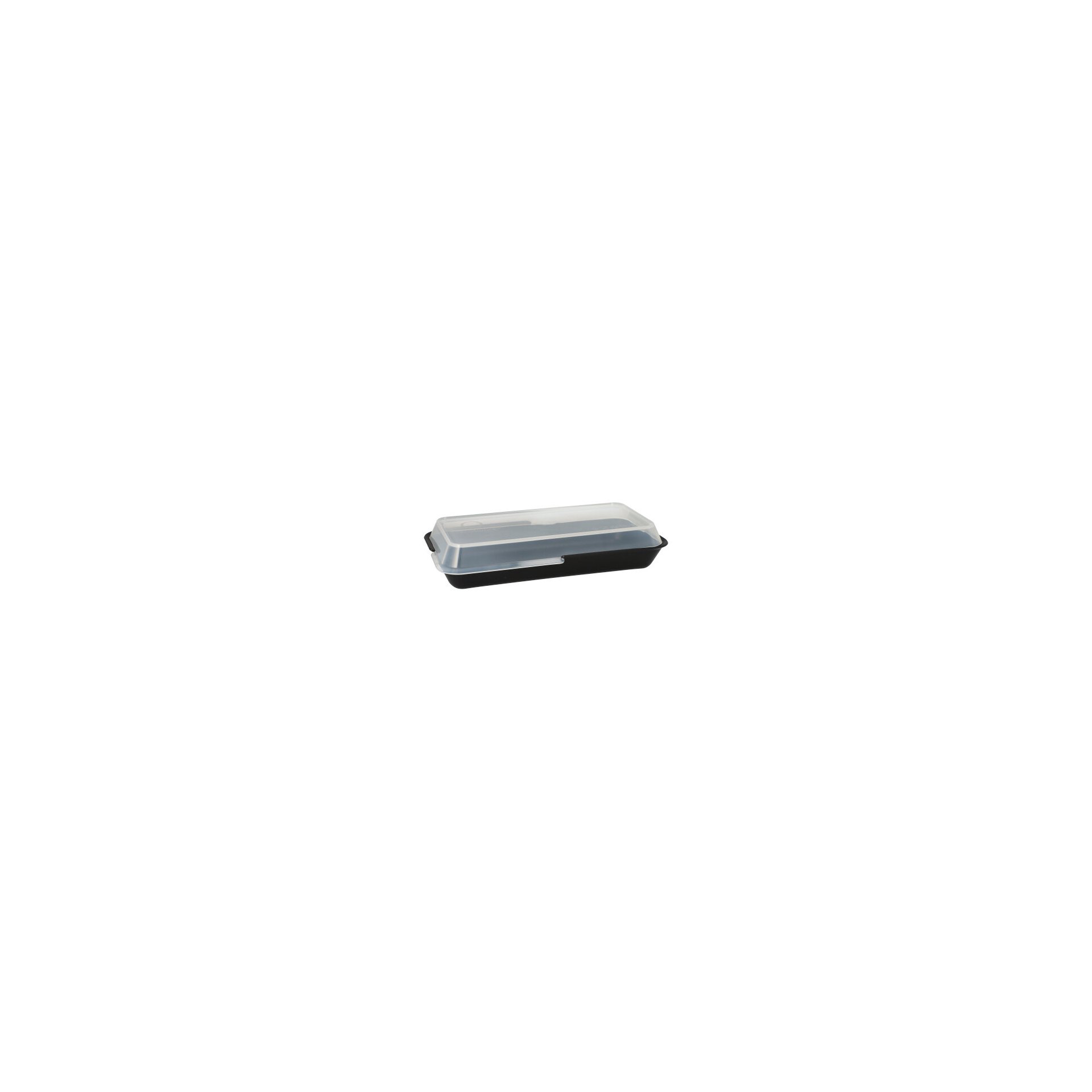 "Circulware" Mehrweg-Schalen Mix & Match eckig 3 cm x 11,7 cm x 23,4 cm schwarz