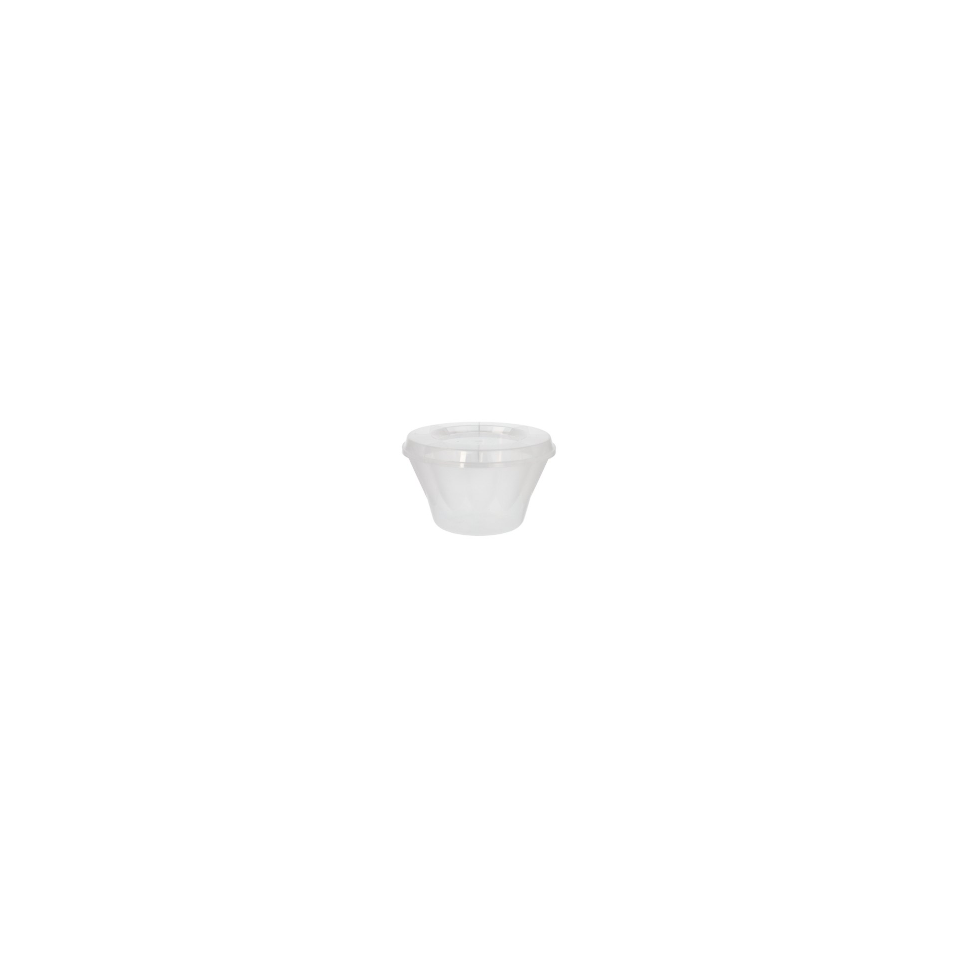 Mehrweg-Deckel rund Ø 11 cm · 1,3 cm transparent für Eis- und Dessertschalen Mehrweg-Eis- und Dessertschalen rund 300 ml Ø 11 cm · 6,5 cm transparent