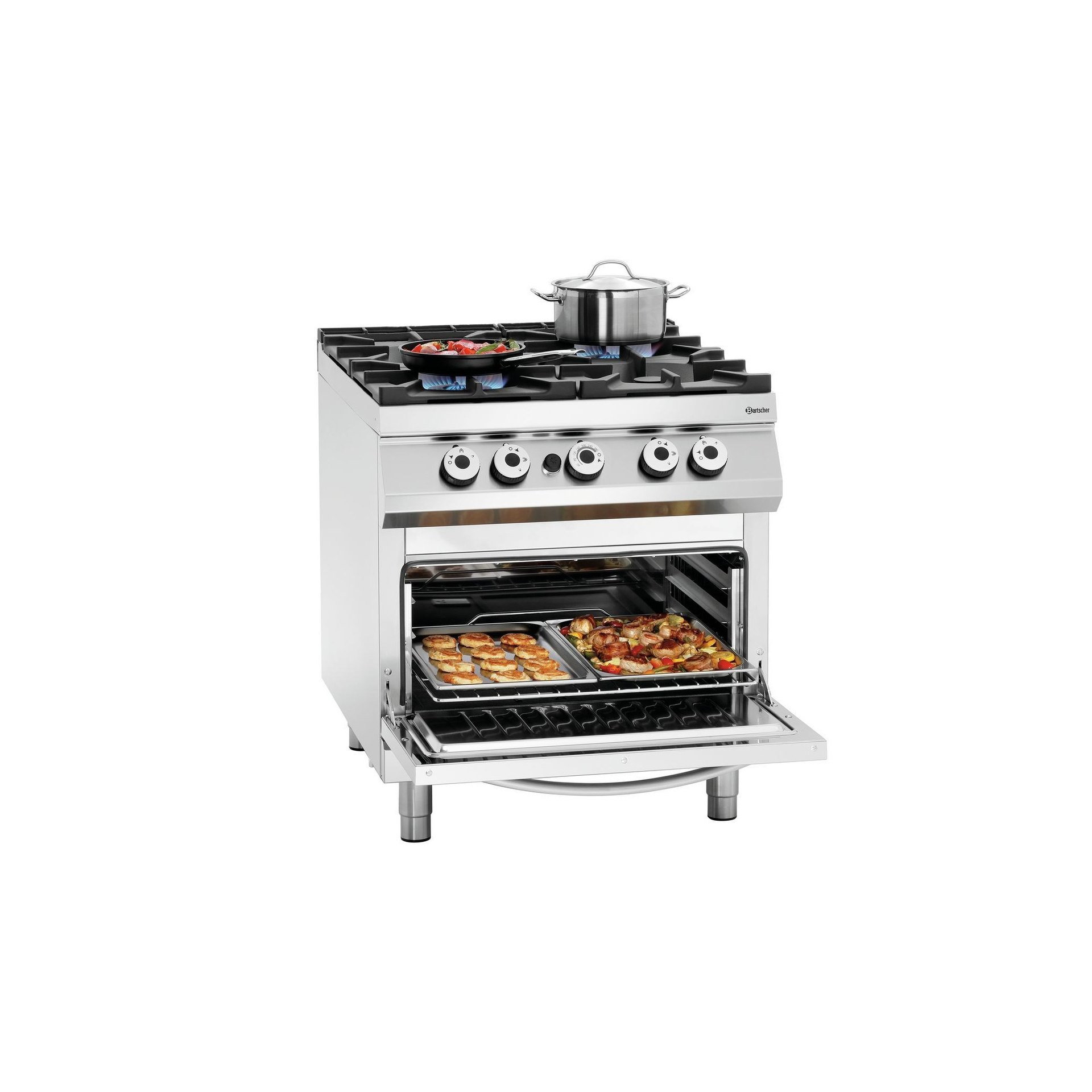 Gasherd 900, B800, 4FL, GBO 2/1GN Gasherd 900, B800, 4FL, GBO 2/1GN