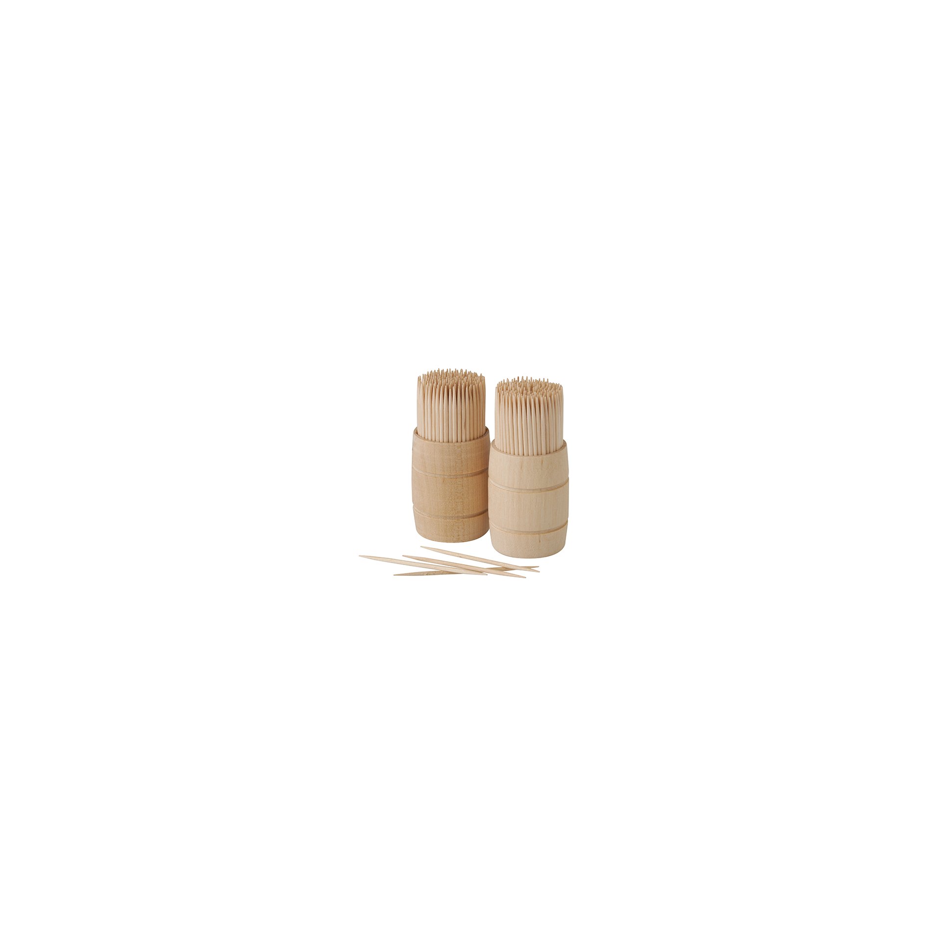 Zahnstocher, Holz "pure" rund 6,8 cm im Spender aus Holz