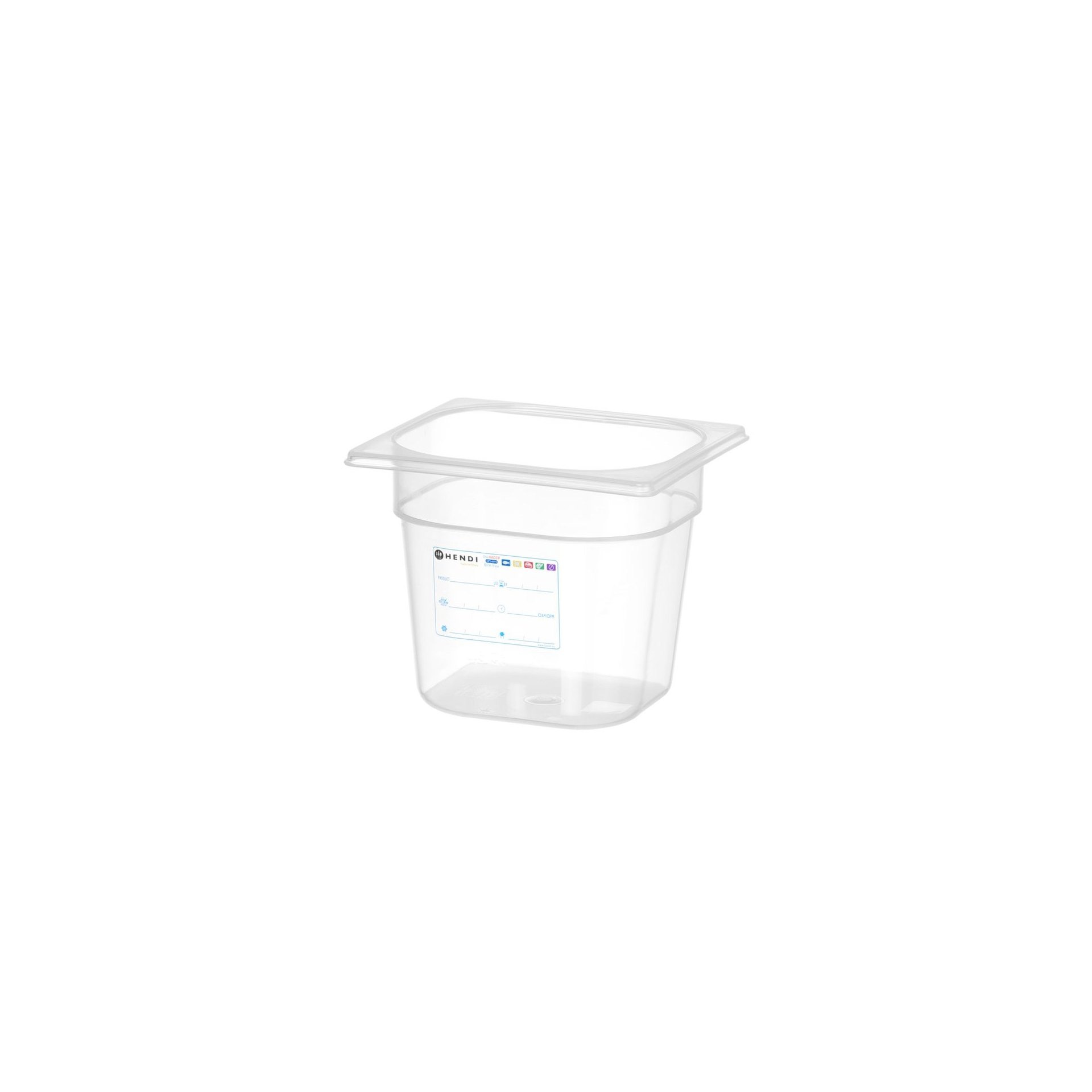Gastronorm-Behälter 1/6, GN 1/6, 2,4L, Transparent, 176x162x(H)150mm