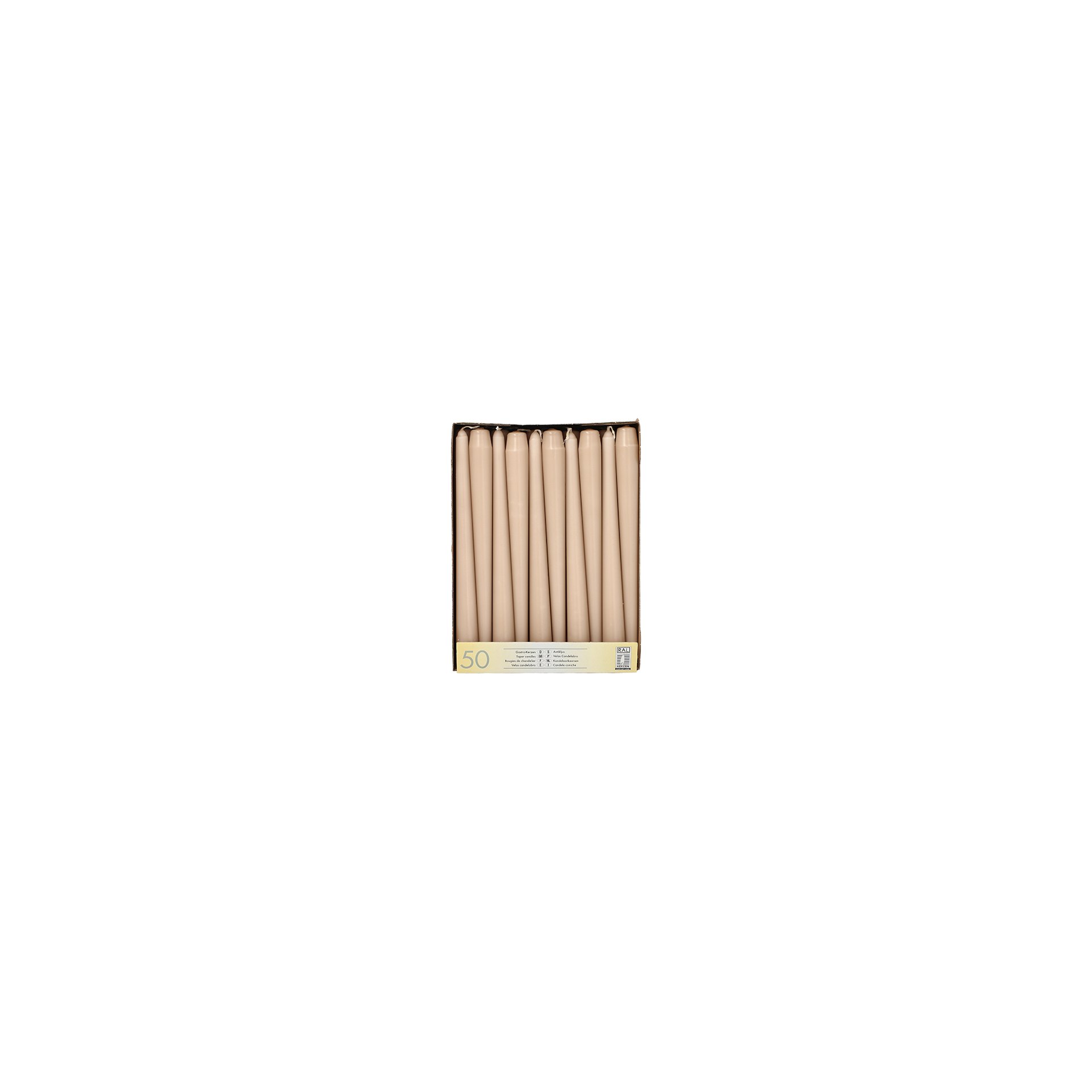 Leuchterkerzen Ø 2,2 cm · 25 cm puder