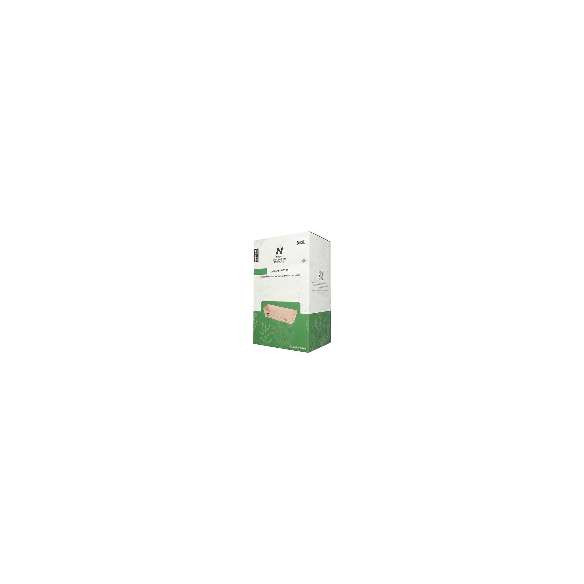 Snacktrays, Pappe "NOTPLA" 3 cm x 3,3 cm x 10,5 cm braun Snacktrays, Pappe "NOTPLA" 3 cm x 3,3 cm x 10,5 cm braun