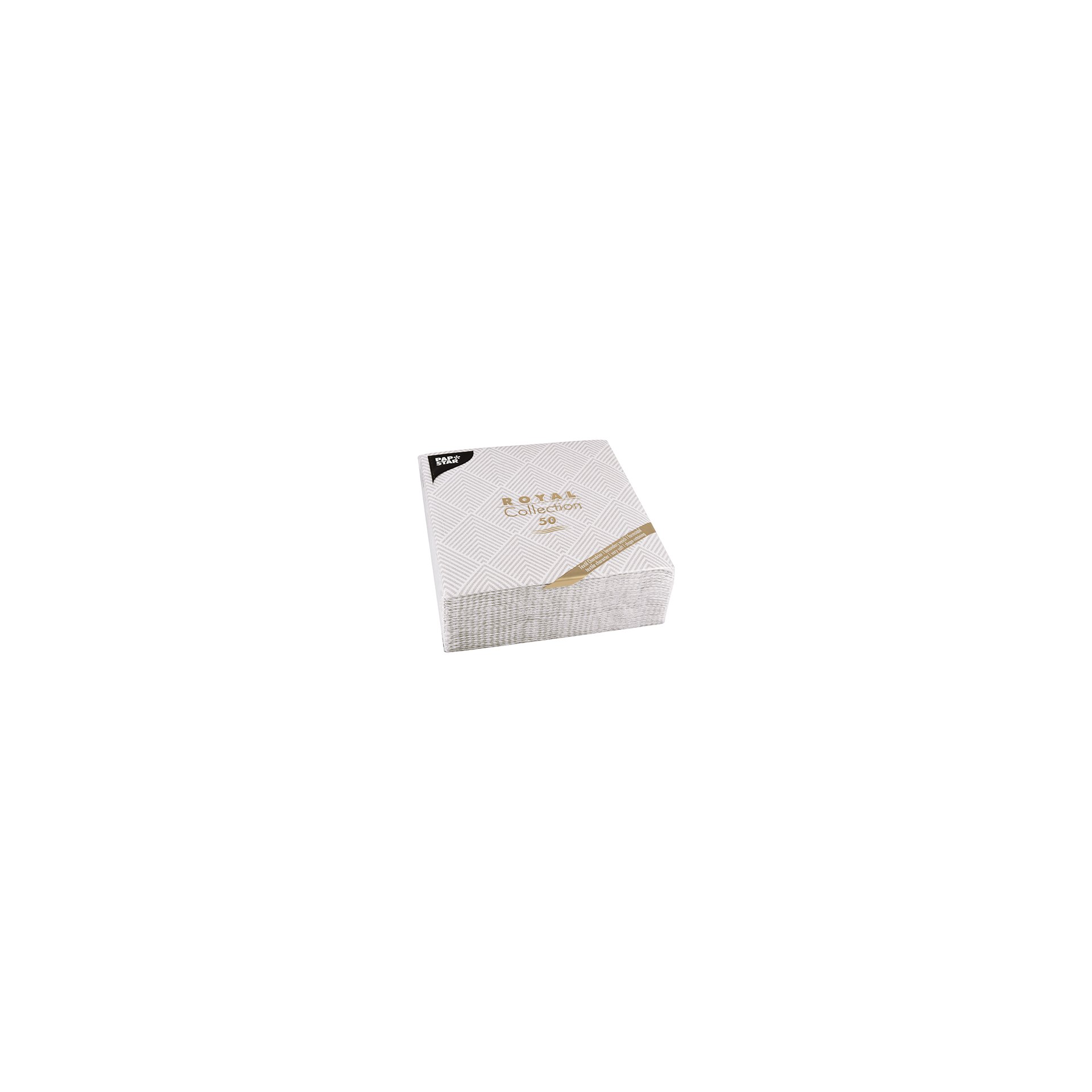 Servietten "ROYAL Collection" 1/4-Falz 40 cm x 40 cm grau "Elegance"