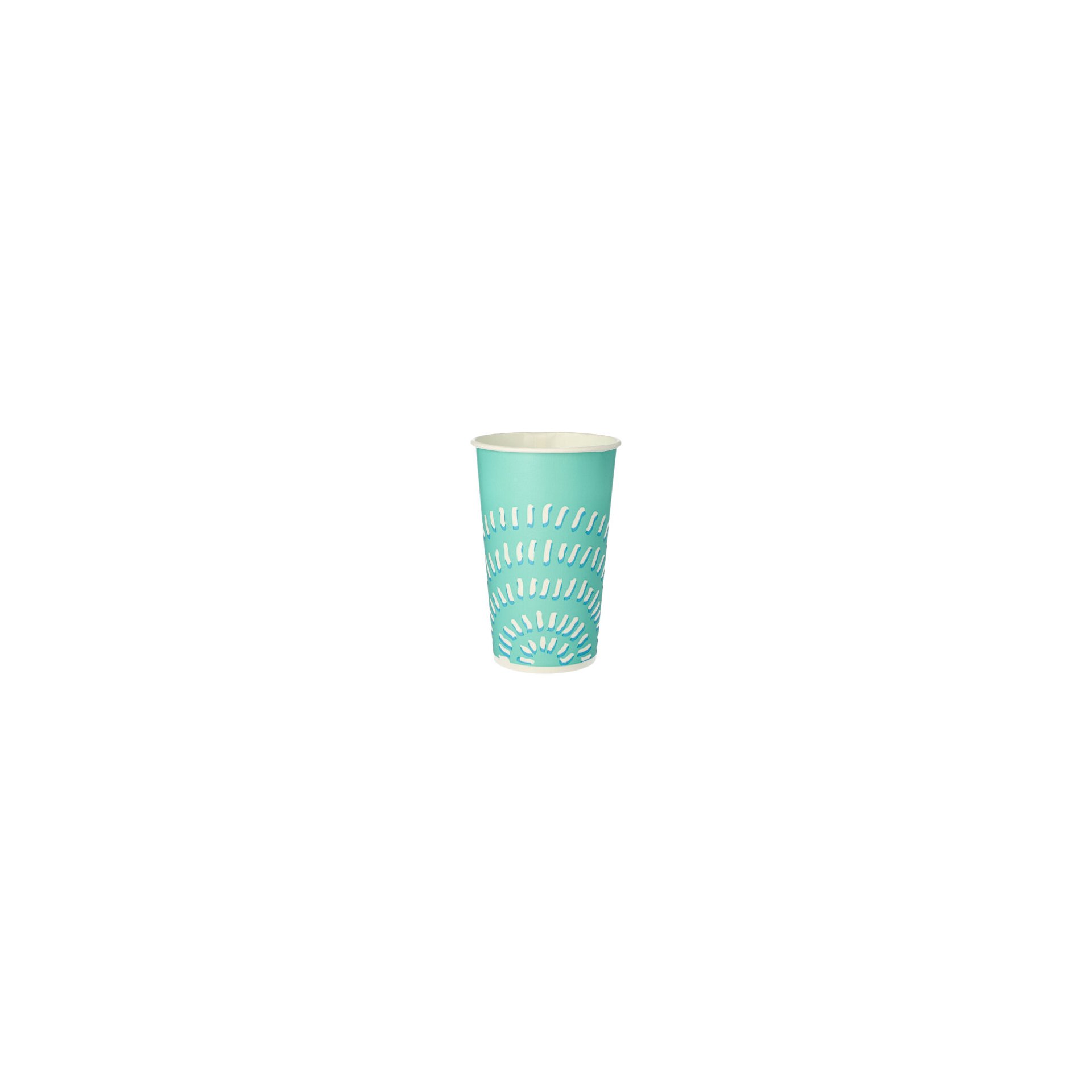 Trinkbecher für Kaltgetränke, Pappe 0,4 l Ø 8,97 cm · 13,5 cm türkis "Rays"