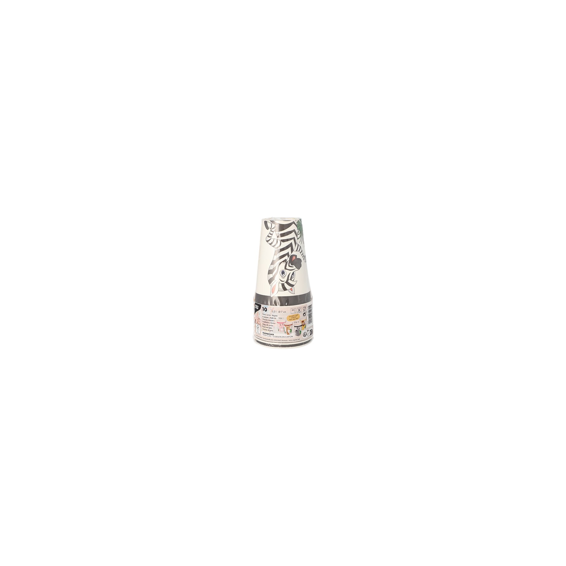 Trinkbecher, Pappe 0,2 l Ø 7 cm · 9,7 cm "Jungle"