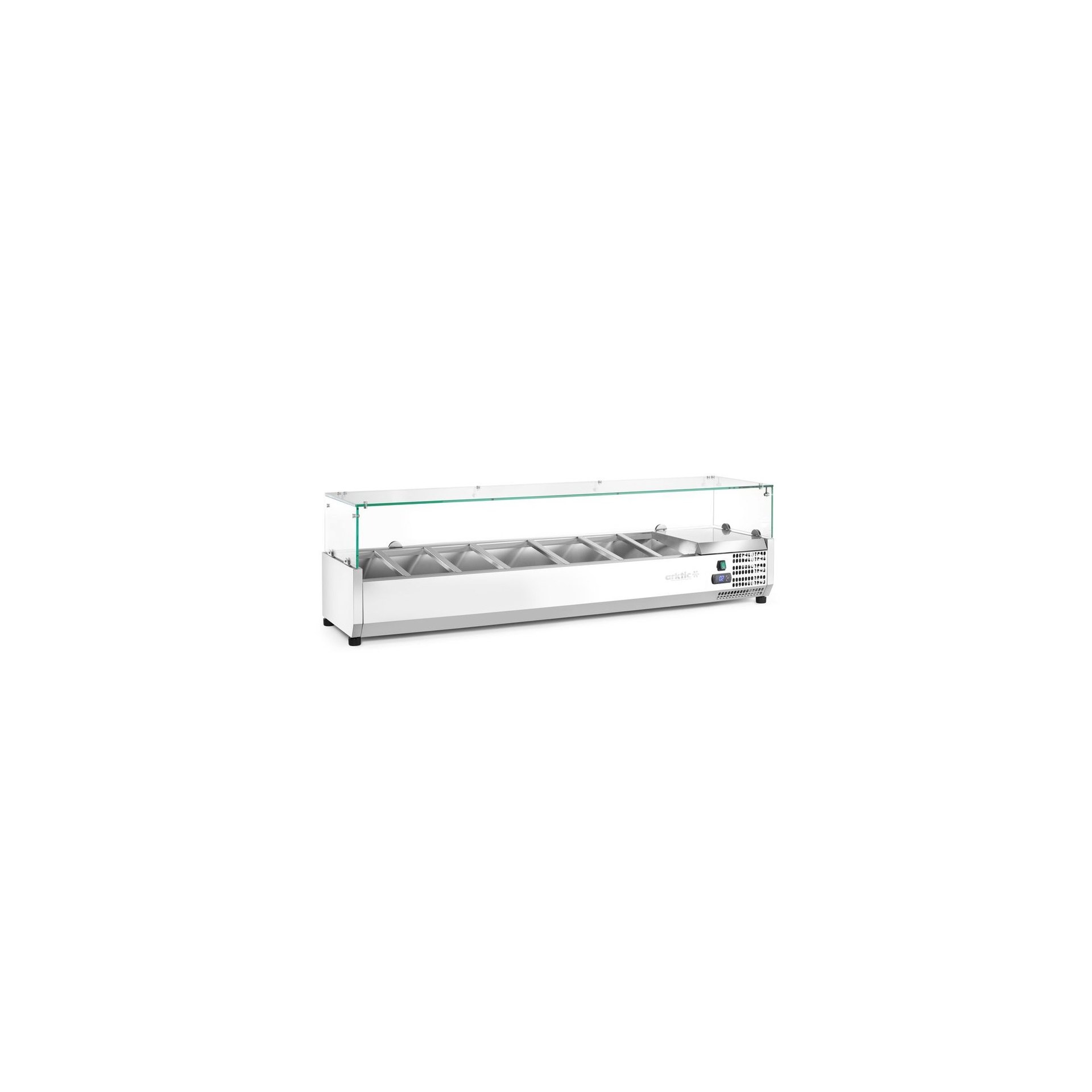 Aufsatz-Kühlvitrine Arktic, 7x GN 1/3 1605x420x460mm Aufsatz-Kühlvitrine Arktic, 7x GN ¼ 1505x335x460mm