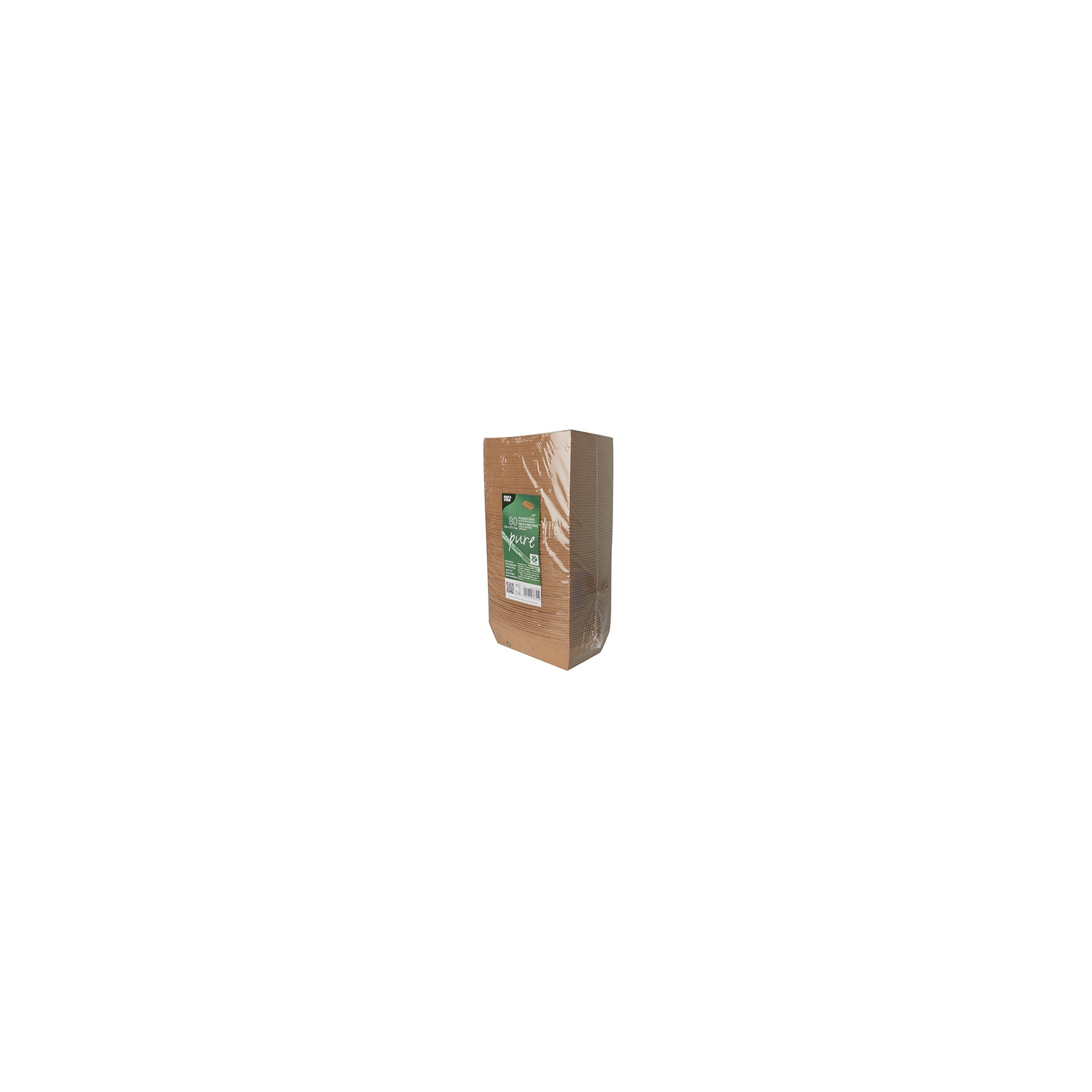 Snacktrays, Pappe "pure" 3,5 cm x 7 cm x 12 cm braun "100% Fair" mittel Snacktrays, Pappe "pure" 3,5 cm x 7 cm x 12 cm braun "100% Fair" mittel