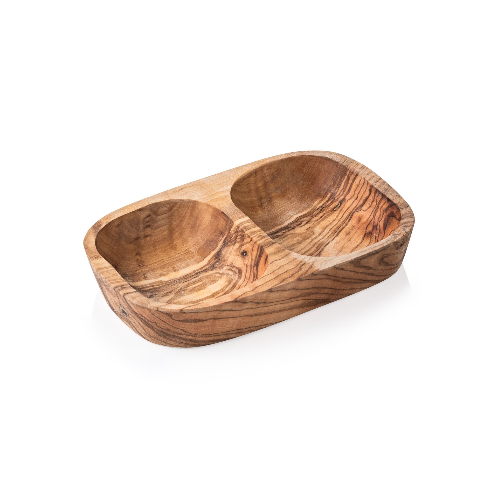 Schale Double PURE OLIVE, 18 x 9 x 3,5 cm, Olivenholz Schale Double PURE OLIVE, 18 x 9 x 3,5 cm, Olivenholz