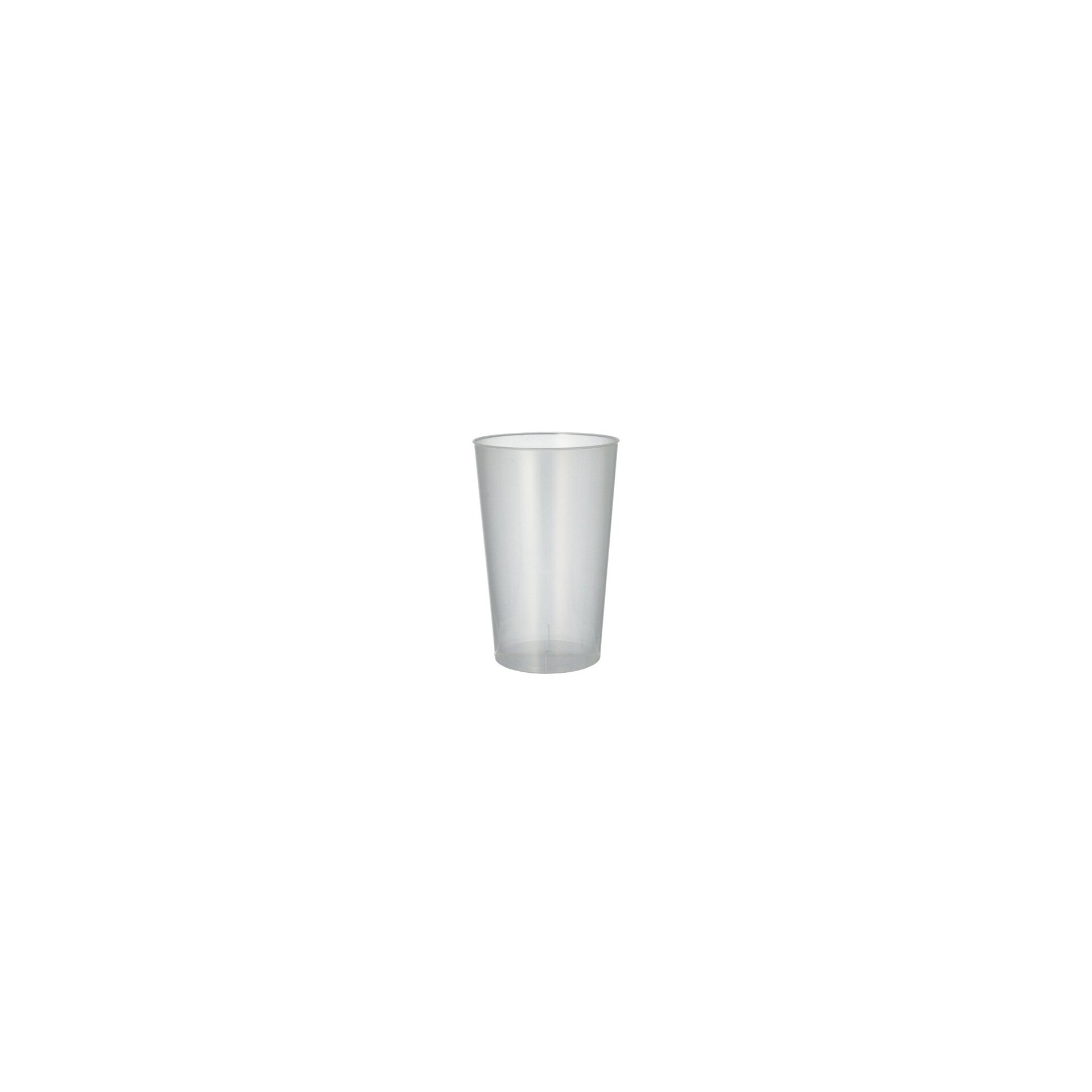 Mehrweg-Trinkbecher PP 0,5 l Ø 9,1 cm · 14 cm transluzent Mehrweg-Trinkbecher PP 0,5 l Ø 9,1 cm · 14 cm transluzent