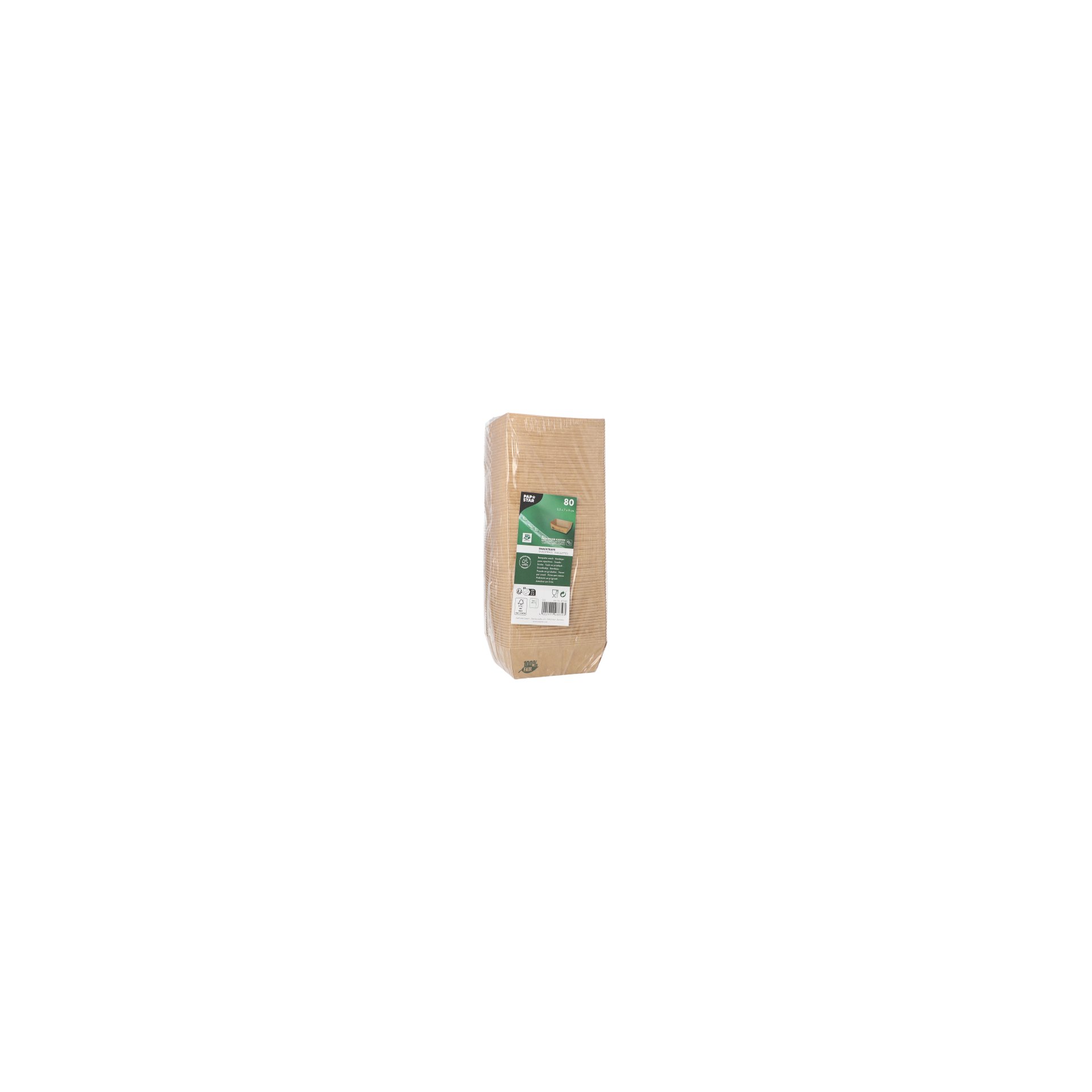 papstar-87242-snacktrays-pappe-pure-3-5cmx7cmx9cm-braun-100-fair-klein-2 Snacktrays, Pappe "pure" 3,5 cm x 7 cm x 9 cm braun "100% Fair" klein