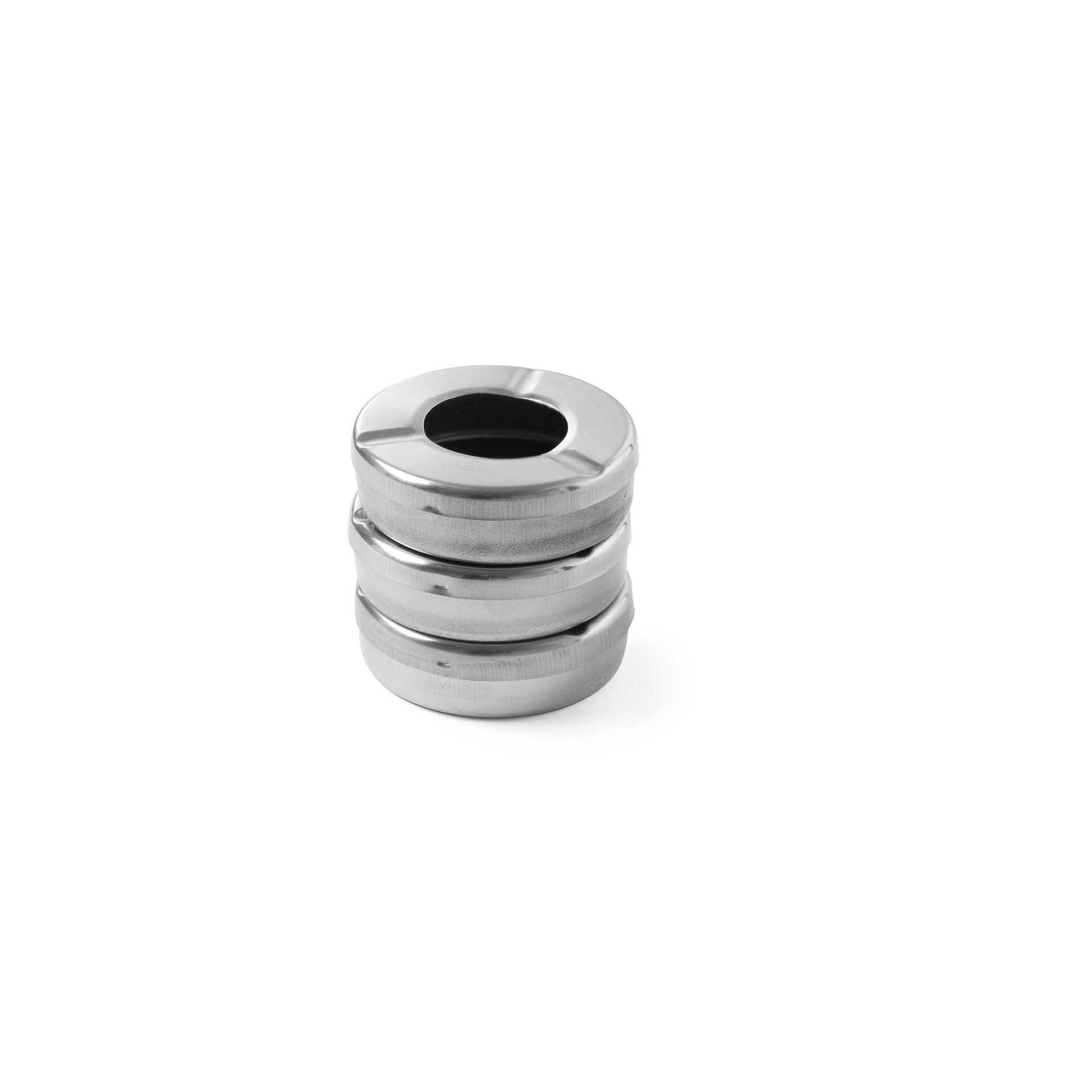 Aschenbecher mit Deckel, 3 Stk., ⌀90x(H)28mm