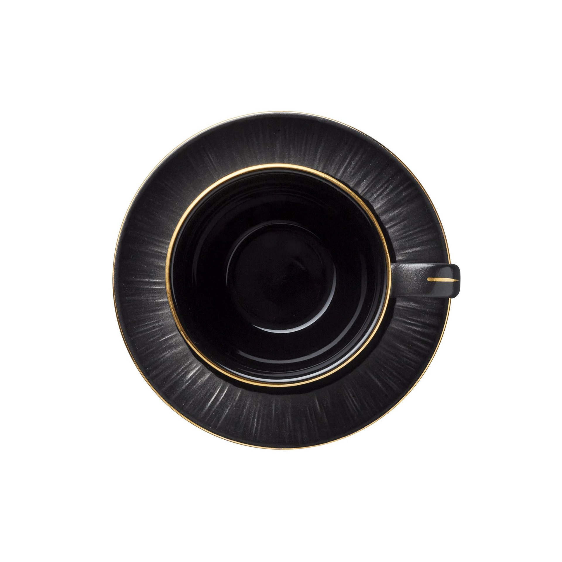 Cappuccinotasse mit Untertasse Set MAYA KURO, 200 ml, schwarz Cappuccinotasse mit Untertasse Set MAYA KURO, 200 ml, schwarz
