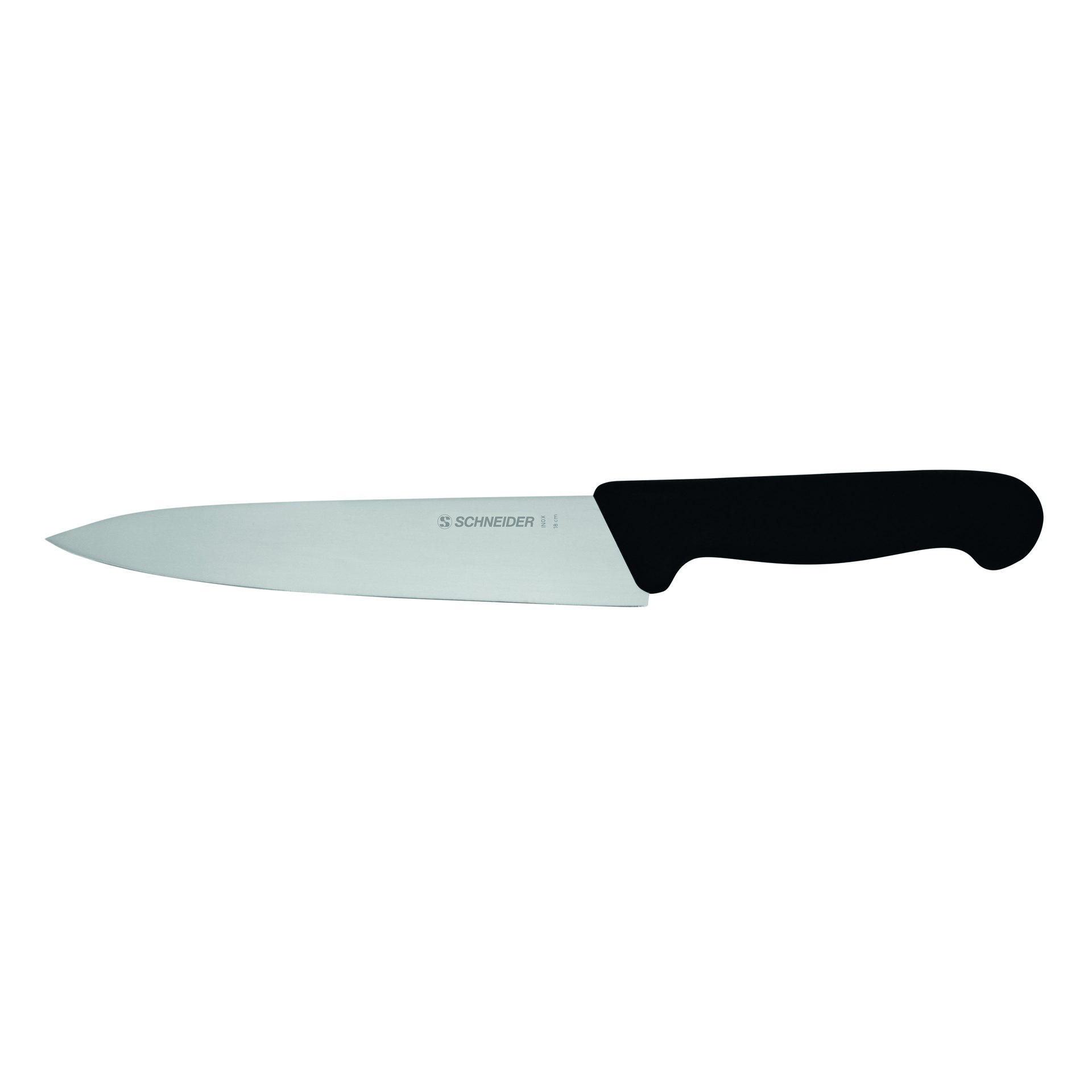 Kochmesser, schmale Klinge, 180 mm, schwarzer Griff Kochmesser, schmale Klinge, 180 mm, schwarzer Griff