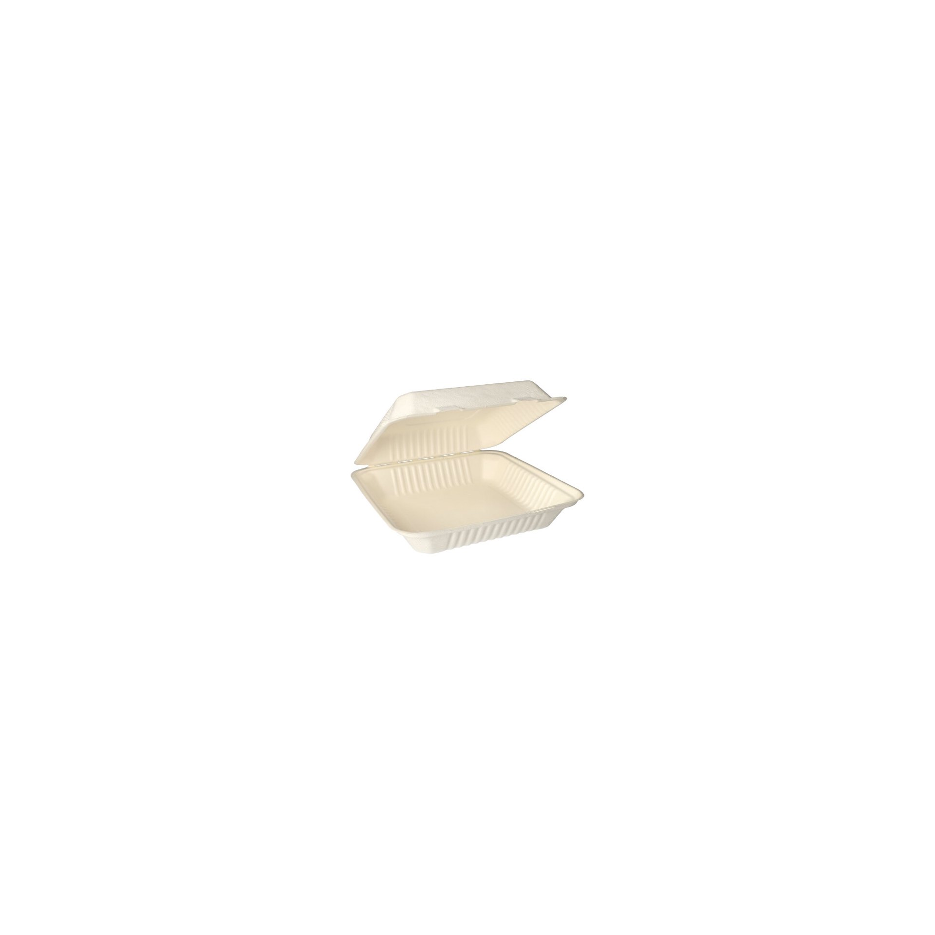 Menüboxen, Zuckerrohr "pure" ungeteilt 8 cm x 25,5 cm x 25,5 cm weiss Menüboxen, Zuckerrohr "pure" ungeteilt 8 cm x 25,5 cm x 25,5 cm weiss