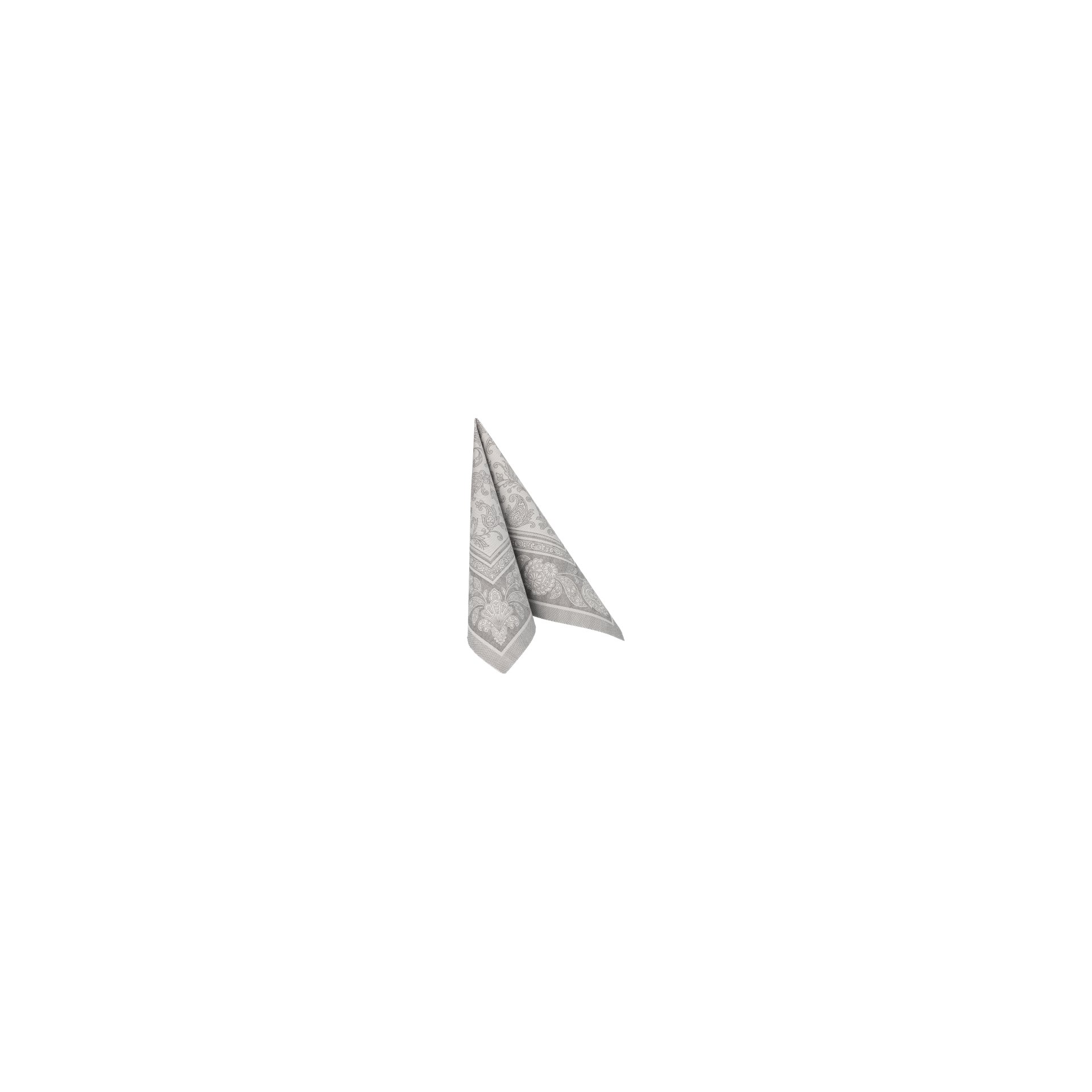 Servietten "ROYAL Collection" 1/4-Falz 40 cm x 40 cm grau "Ornaments"