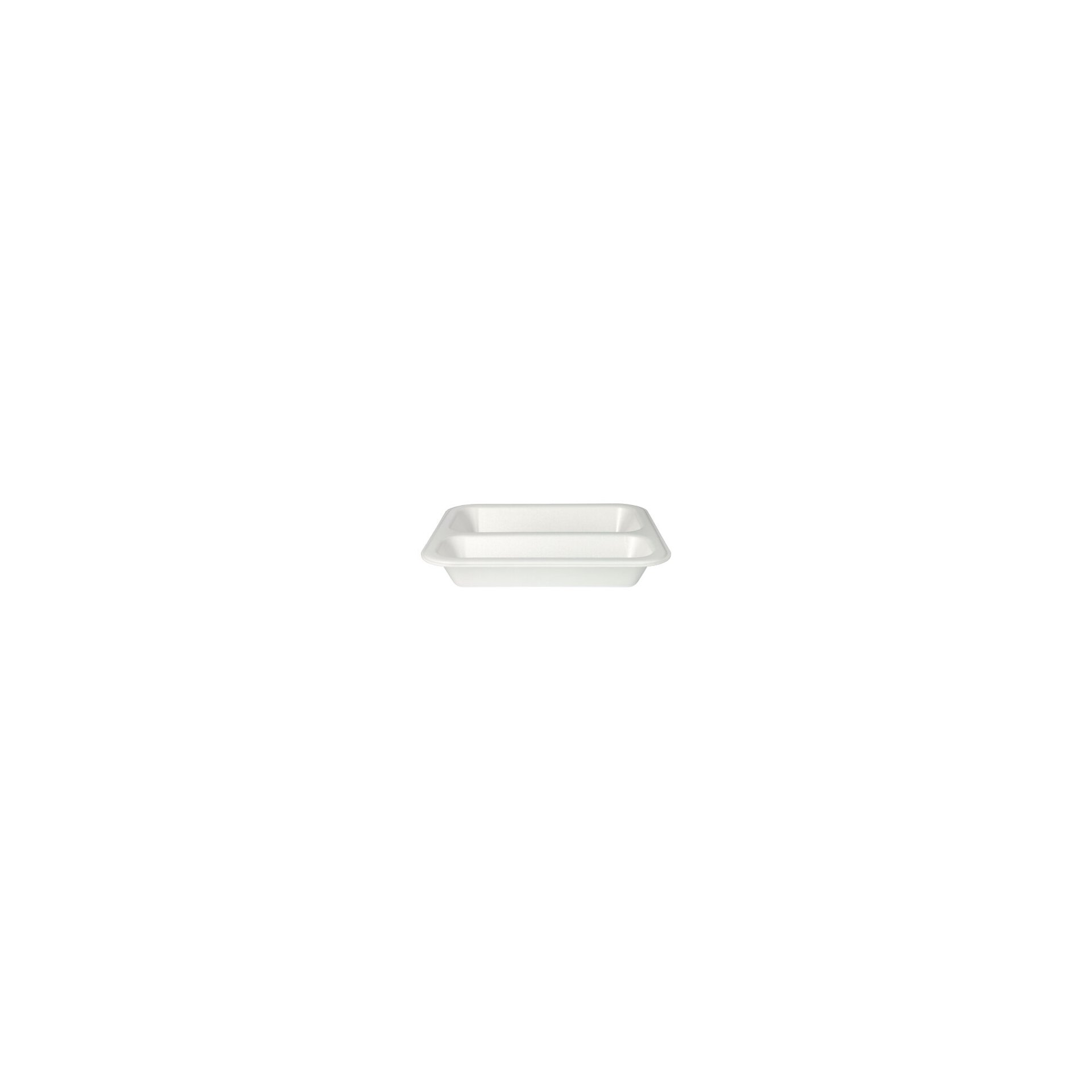 Siegelschalen, XPS 2-geteilt 975 ml 4,2 cm x 21,2 cm x 25 cm weiss laminiert