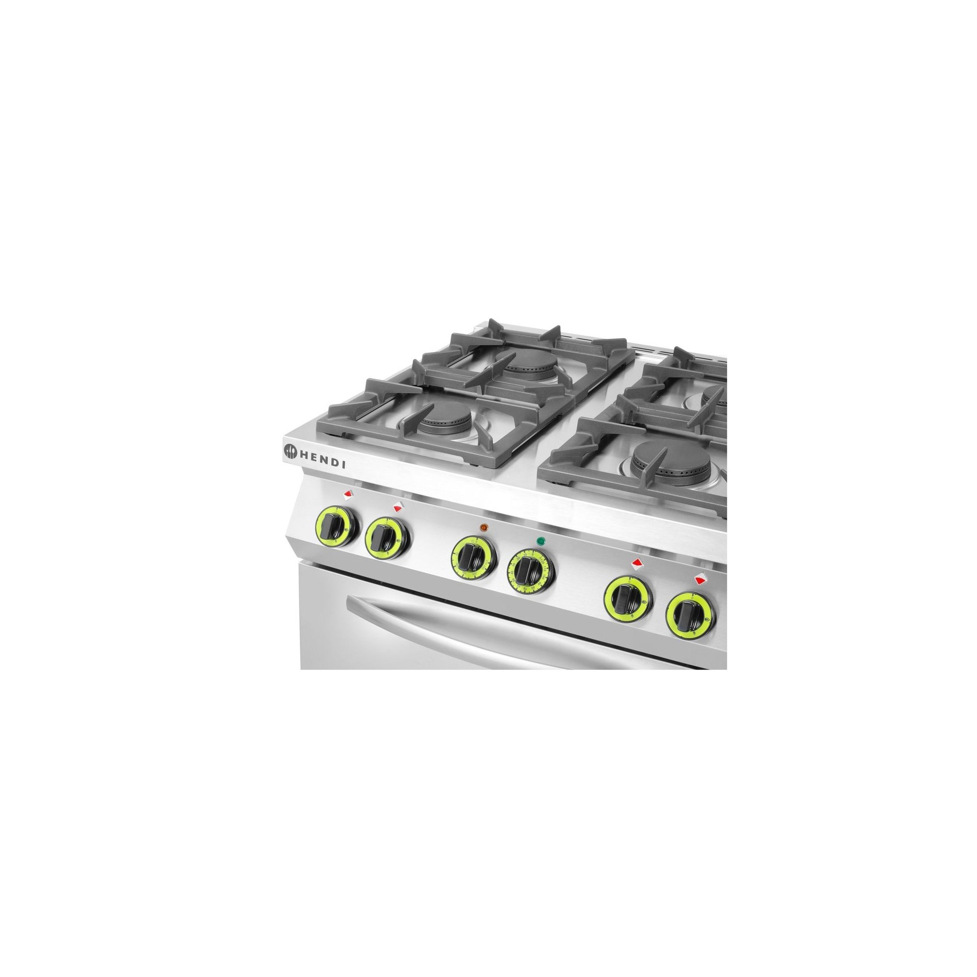 Gasherd 4-flammig mit Ofen GN 1/1, Kitchen Line, 230V/3000W, 19kW, 800x722x(H)900mm