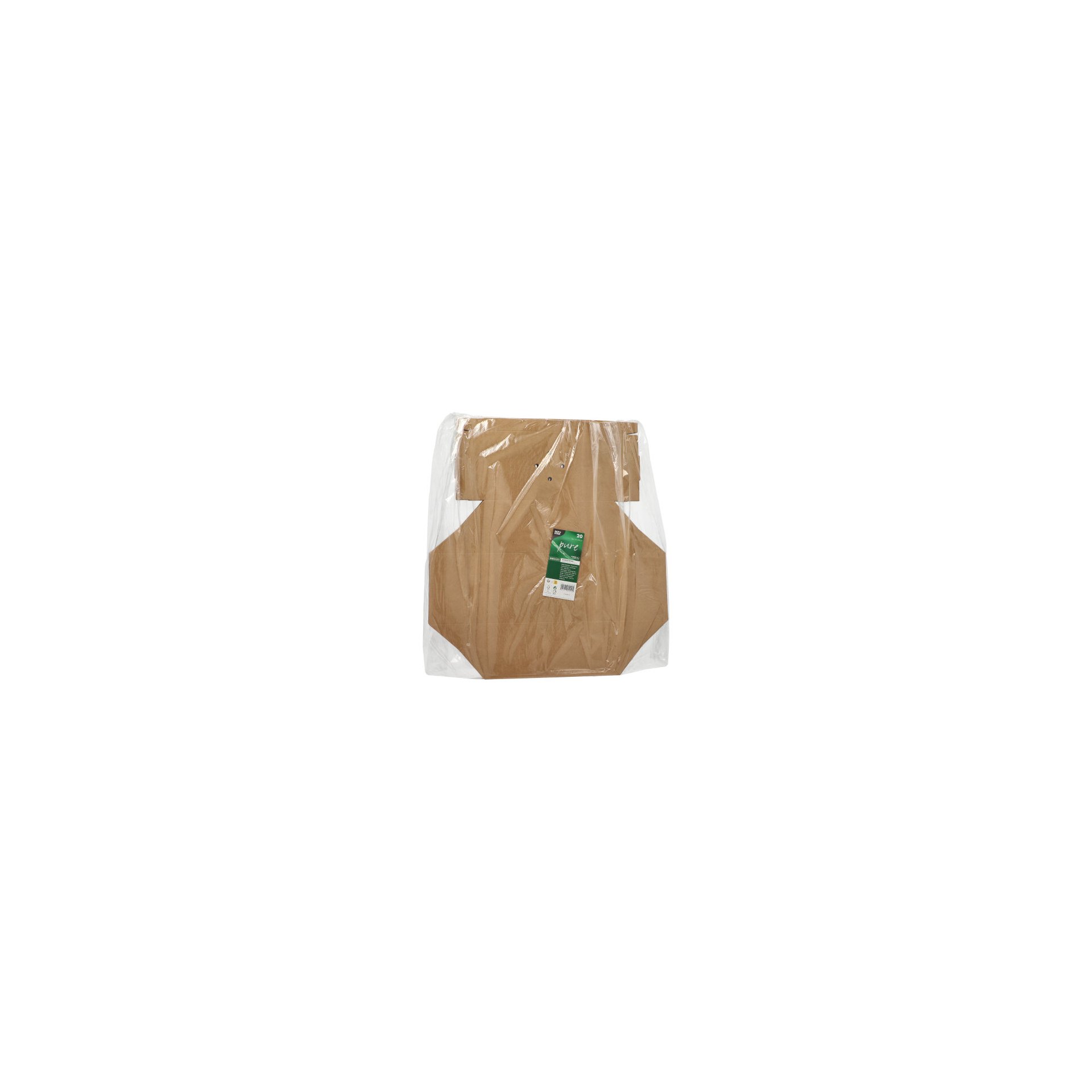 Burgerboxen, Pappe "pure" 10 cm x 13 cm x 25 cm braun faltbar, groß