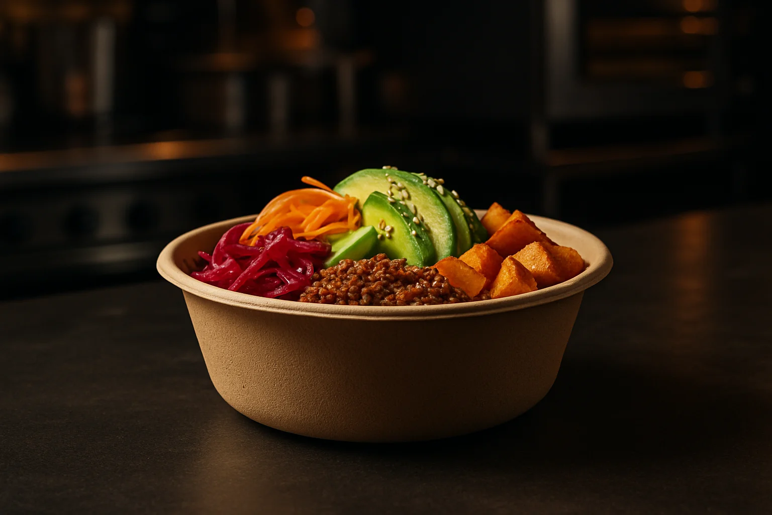 Schale mit Salat als Take-away