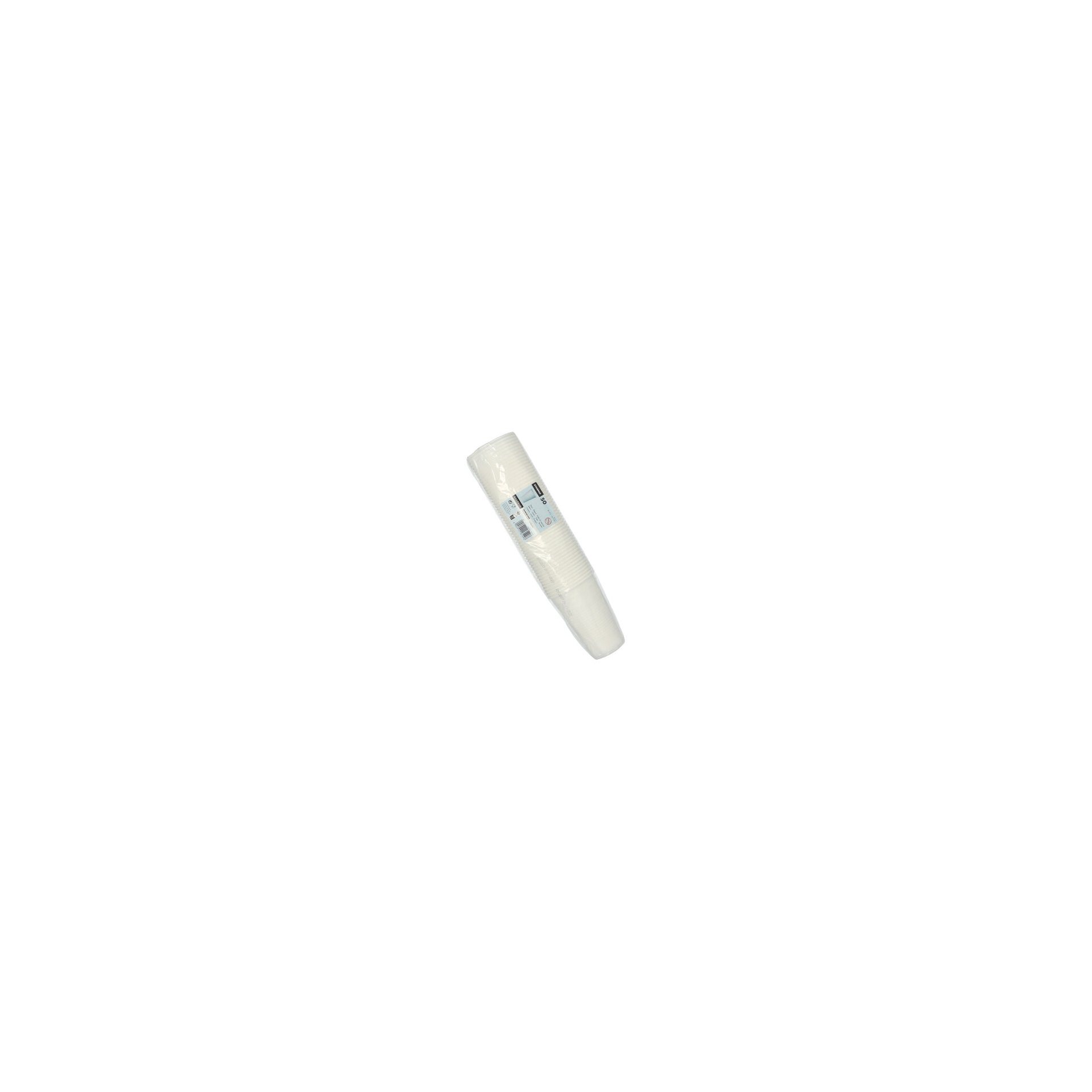 Trinkbecher, PP 0,5 l Ø 9,5 cm · 13,7 cm weiss mit Schaumrand