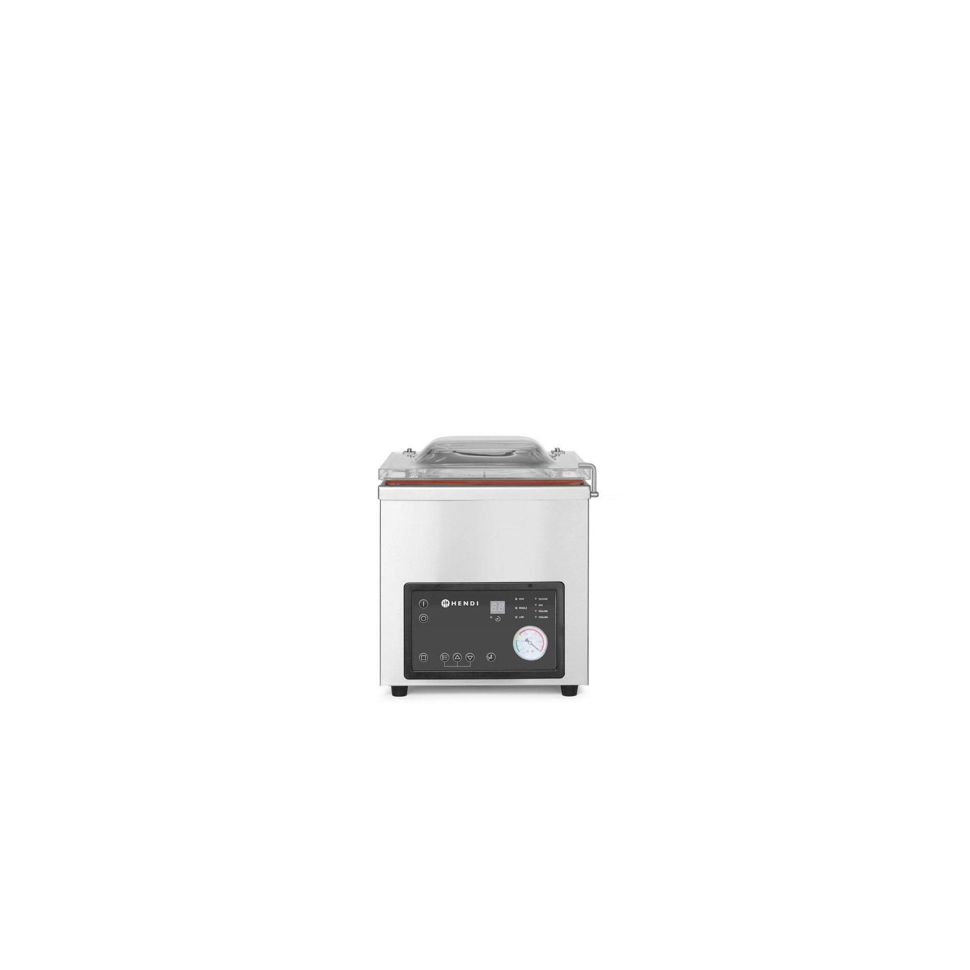 Vakuumkammer-Verpackungsmaschine Profi Line, Profi Line, Dichtungsband: 300 mm, 230V/370W, 380x503x(H)444mm Vakuumkammer-Verpackungsmaschine Profi Line, Profi Line, Dichtungsband: 350 mm, 230V/750W, 450x555x(H)480mm