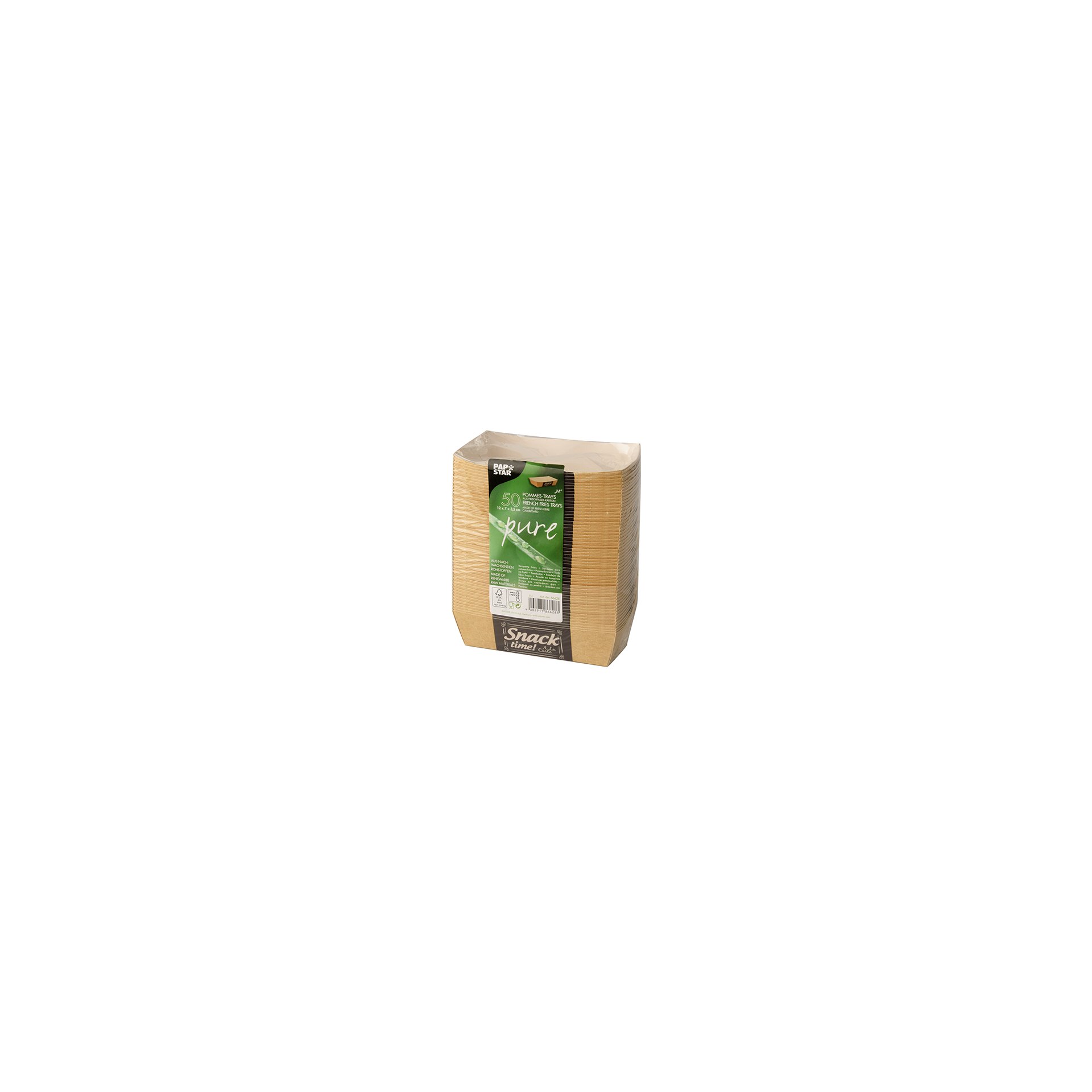 Pommes-Frites-Trays "pure" 3,5 cm x 7 cm x 12 cm "Good Food" mittel Pommes-Frites-Trays "pure" 3,5 cm x 7 cm x 12 cm "Good Food" mittel