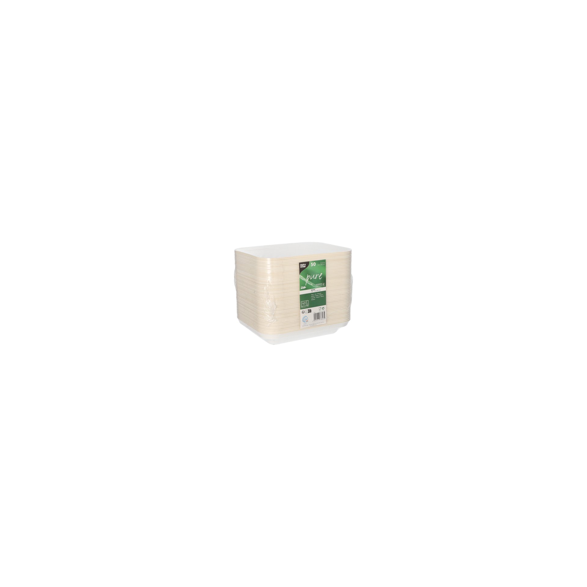 Deckel, Zuckerrohr "pure" 3,5 cm x 20,3 cm x 15,3 cm weiss