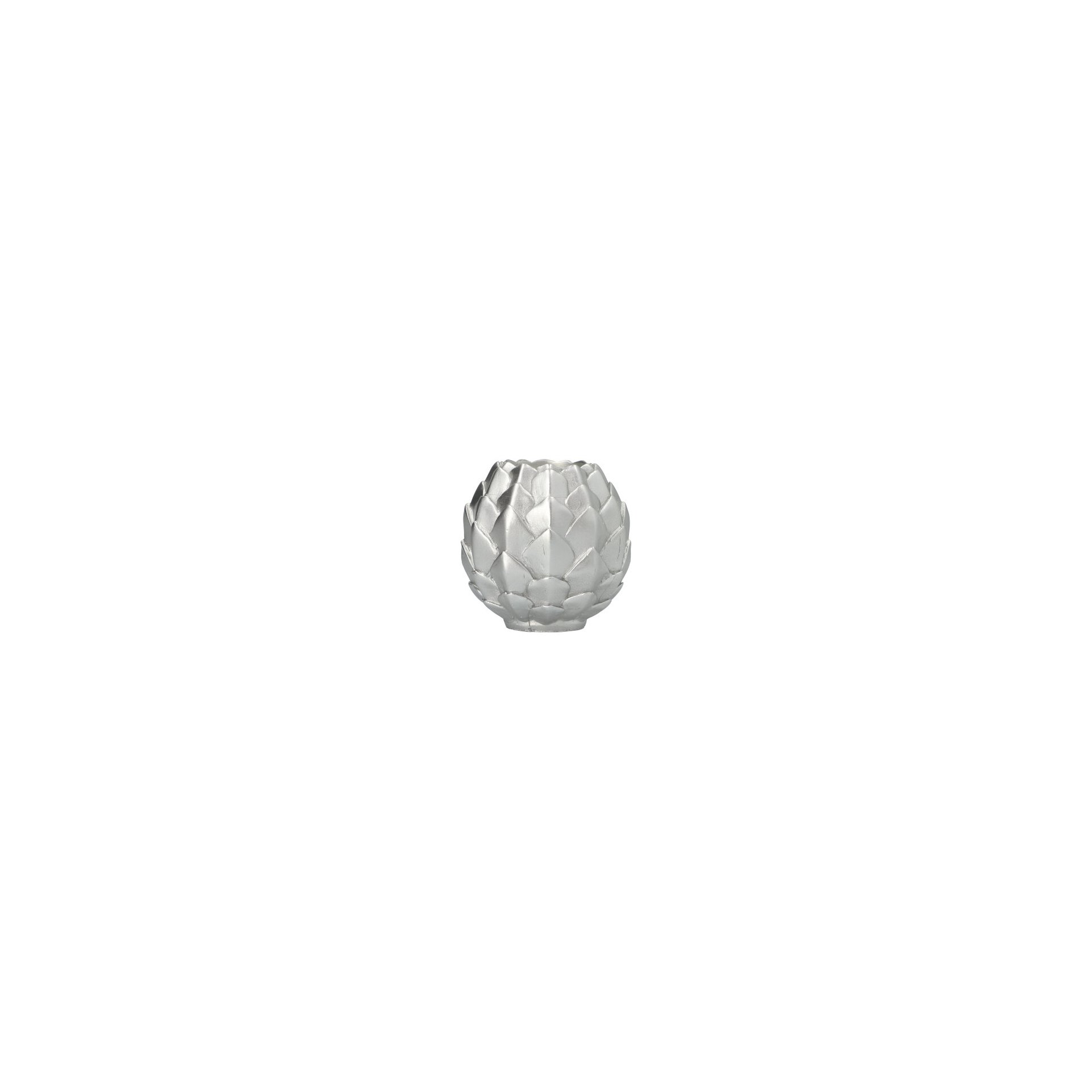 Kugelkerze Ø 10 cm silber "Pine Cone"