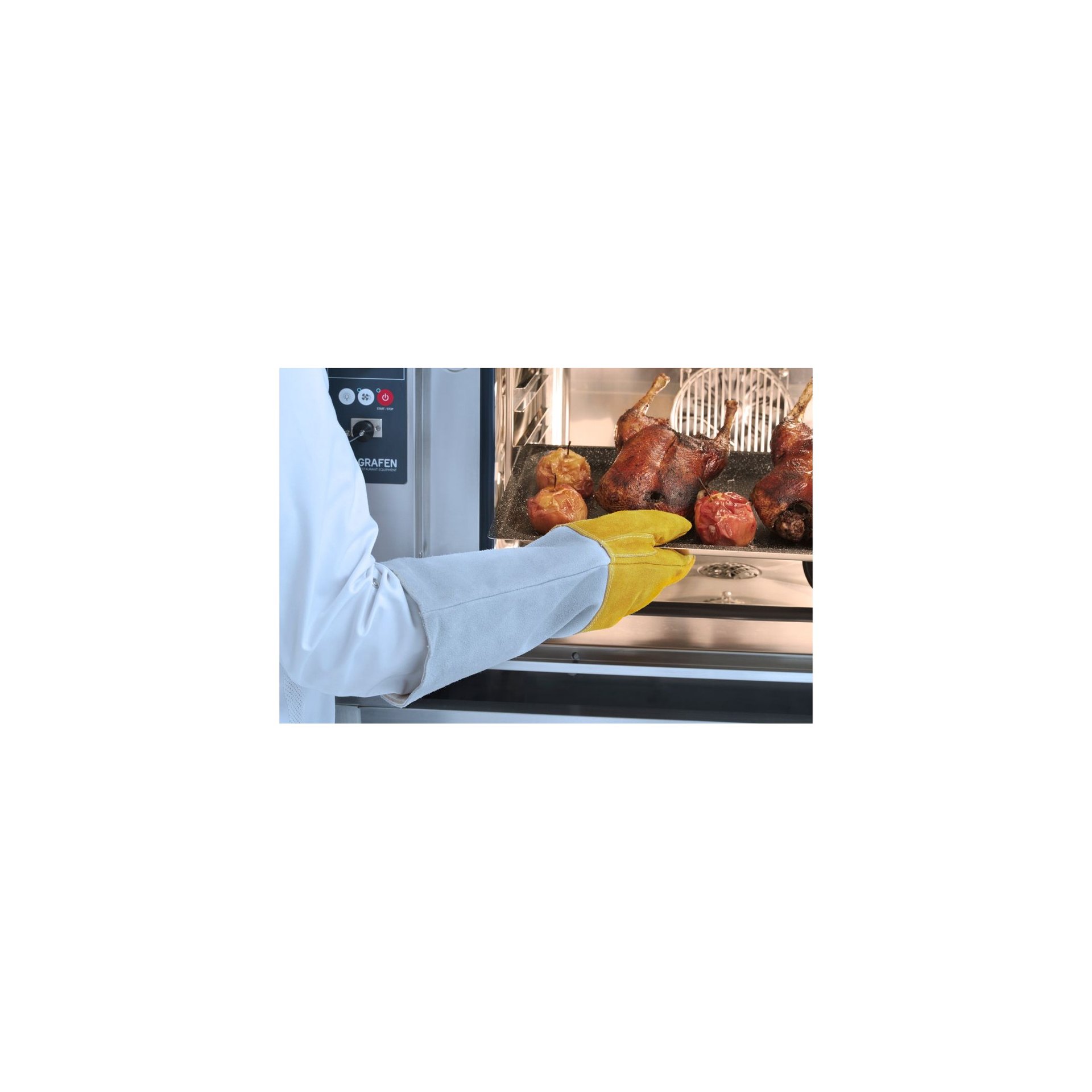 Leder-Grillhandschuhe hitzebeständig – 2 Stück, 2 Stk., (L)460mm Leder-Grillhandschuhe hitzebeständig – 2 Stück, 2 Stk., (L)460mm