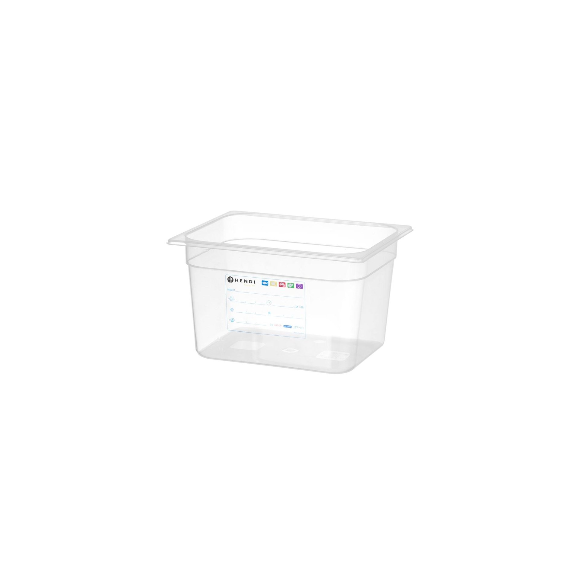 Gastronorm-Behälter 1/2, GN 1/2, 12,5L, Transparent, 325x265x(H)200mm Gastronorm-Behälter 1/2, GN 1/2, 12,5L, Transparent, 325x265x(H)200mm