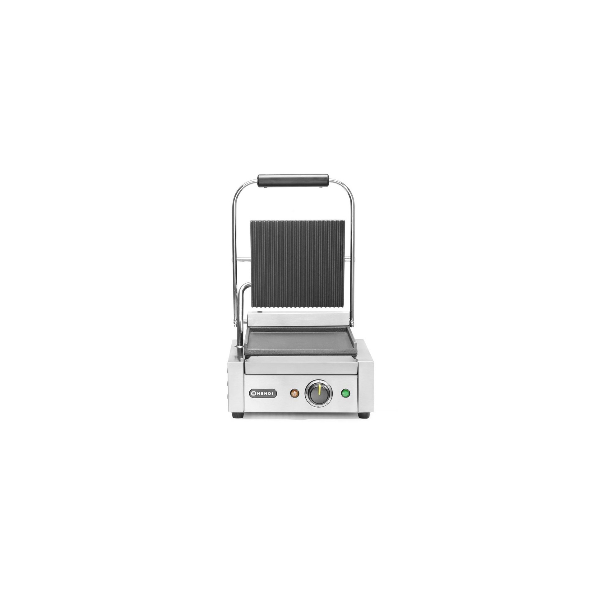 Kontaktgrill - Einzelversion, oben gerillt, unten glatt, 230V/1800W, 310x375x(H)216mm